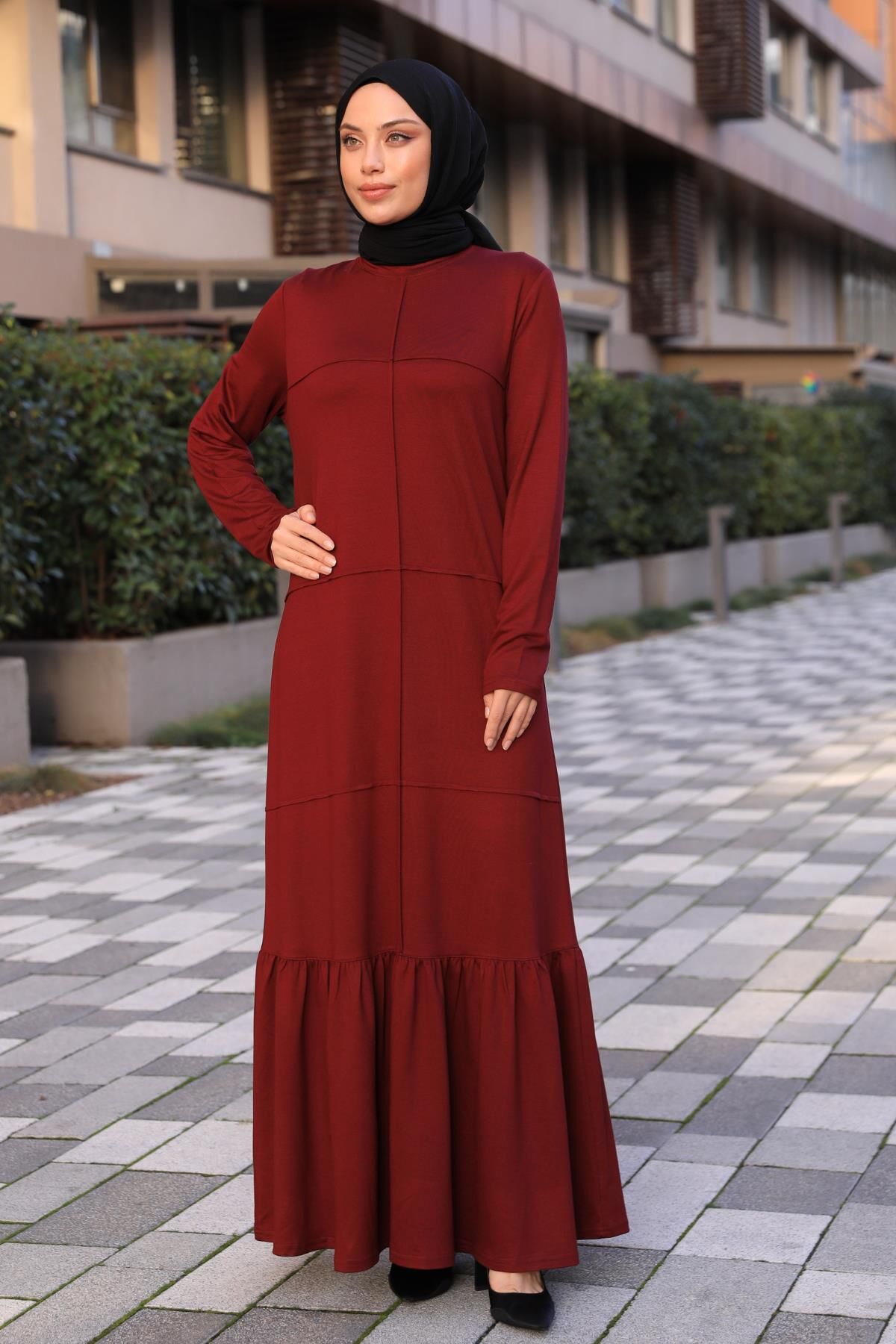 Beril Elbise Bordo - 5