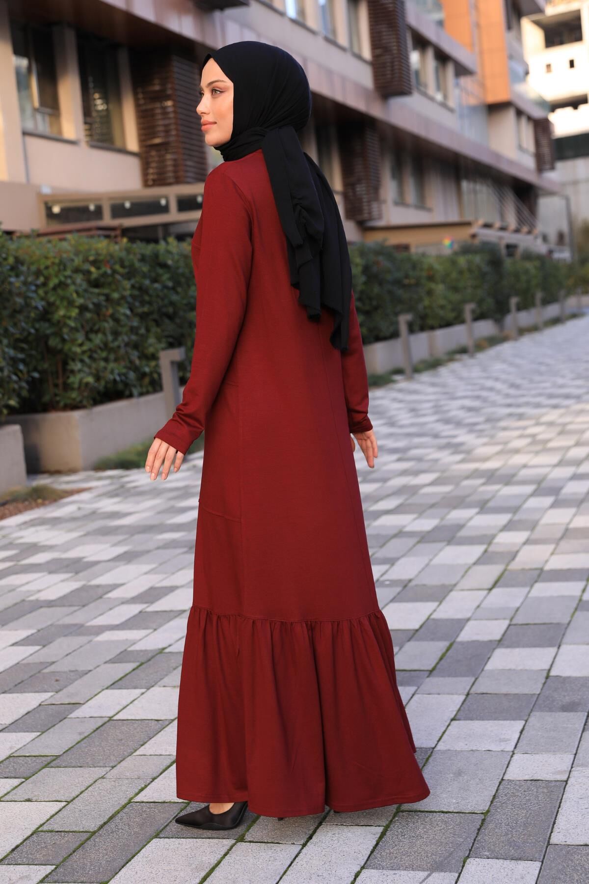 Beril Elbise Bordo - 8