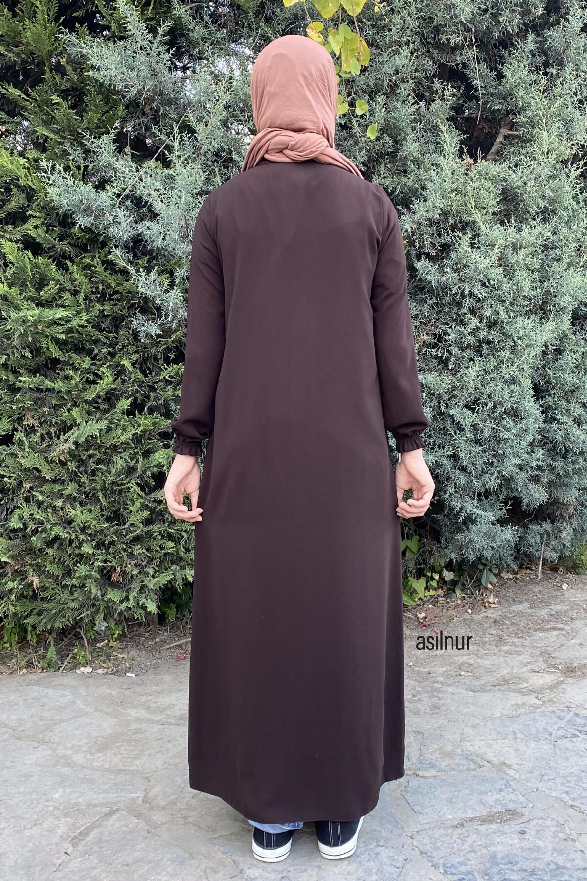 Çocuk Pileli Ferace Kahverengi - 3