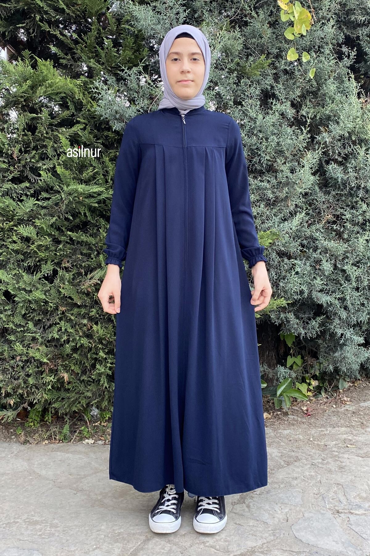 Çocuk Pileli Ferace Lacivert - ASİLNUR