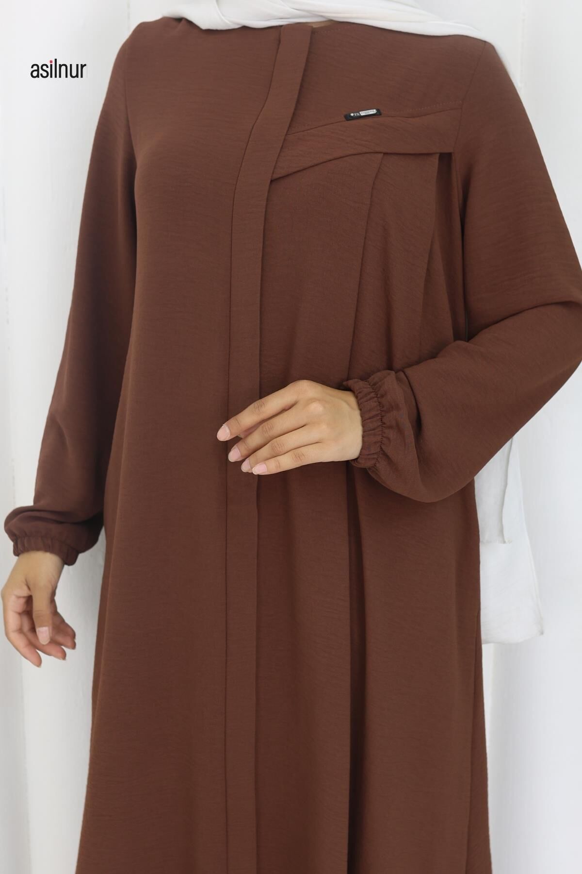 Dila Ayrobin Biyeli Ferace Kahverengi - 3