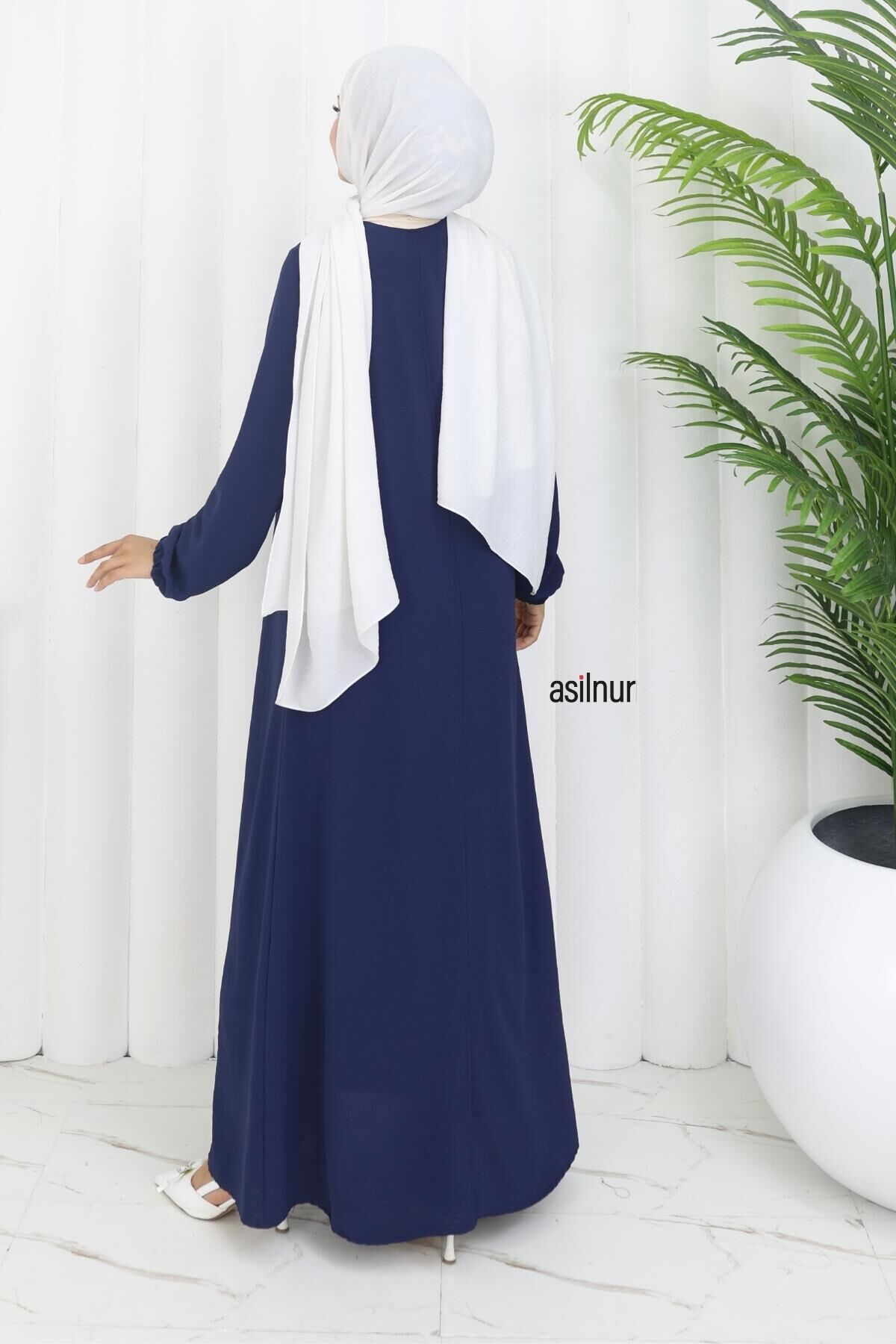 Dila Ayrobin Biyeli Ferace Lacivert - 5