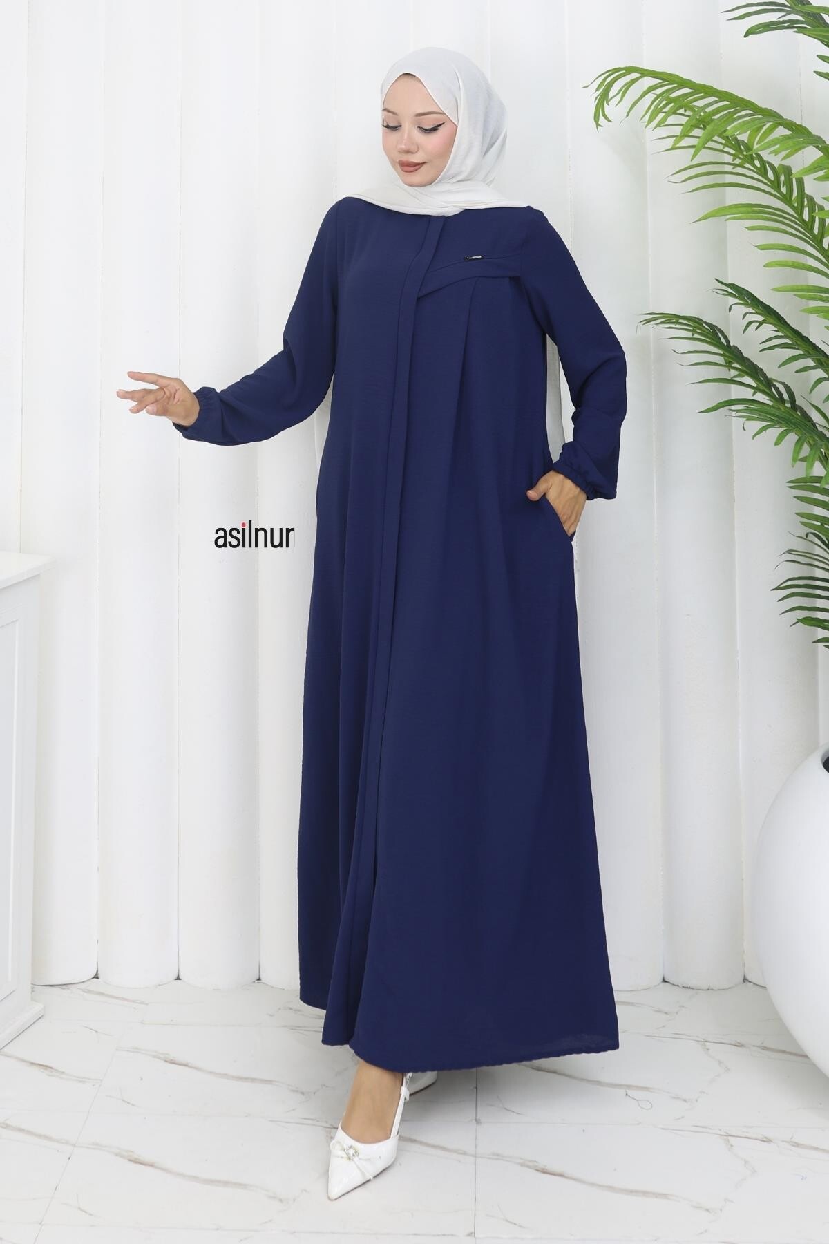 Dila Ayrobin Biyeli Ferace Lacivert - 4