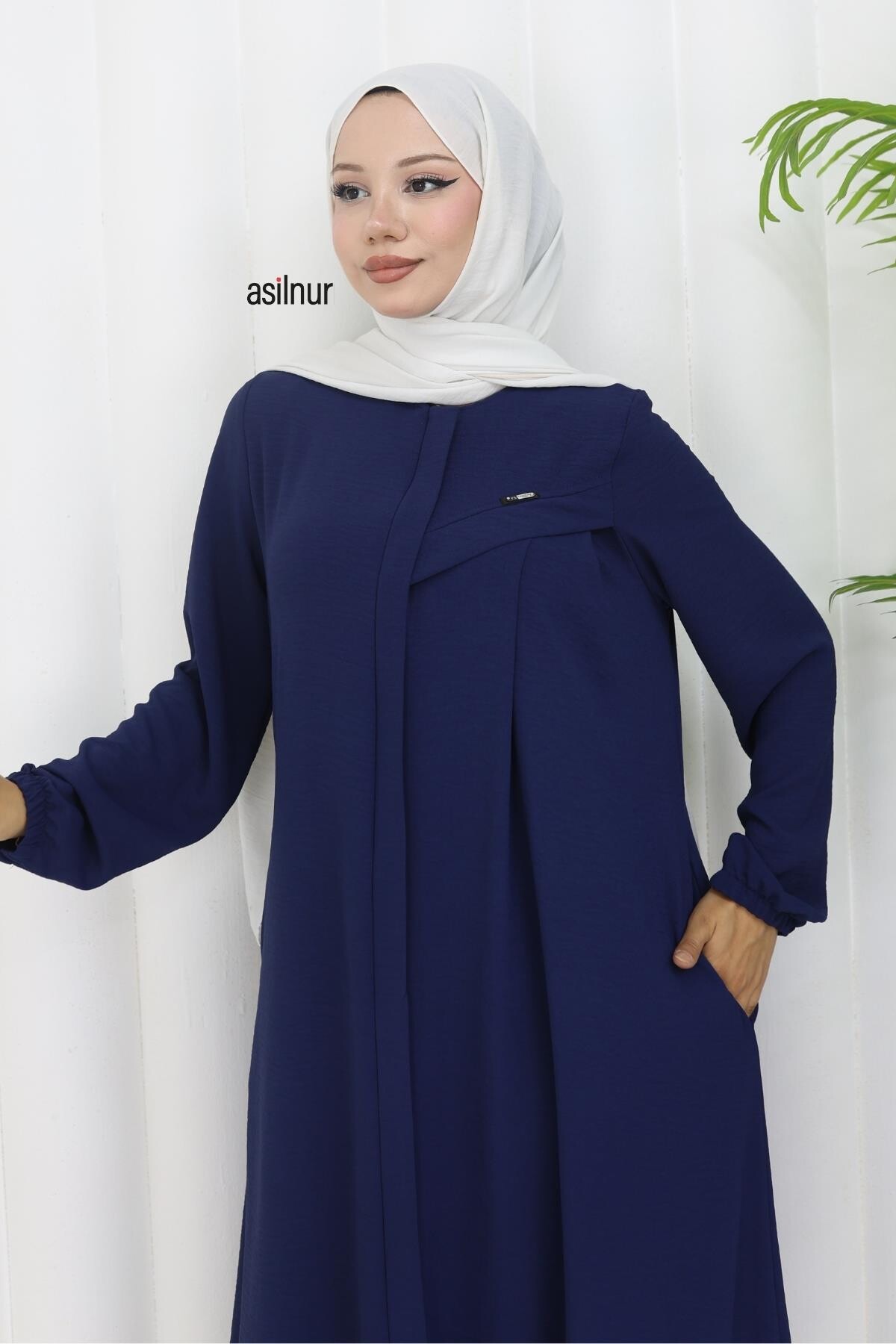 Dila Ayrobin Biyeli Ferace Lacivert - 6