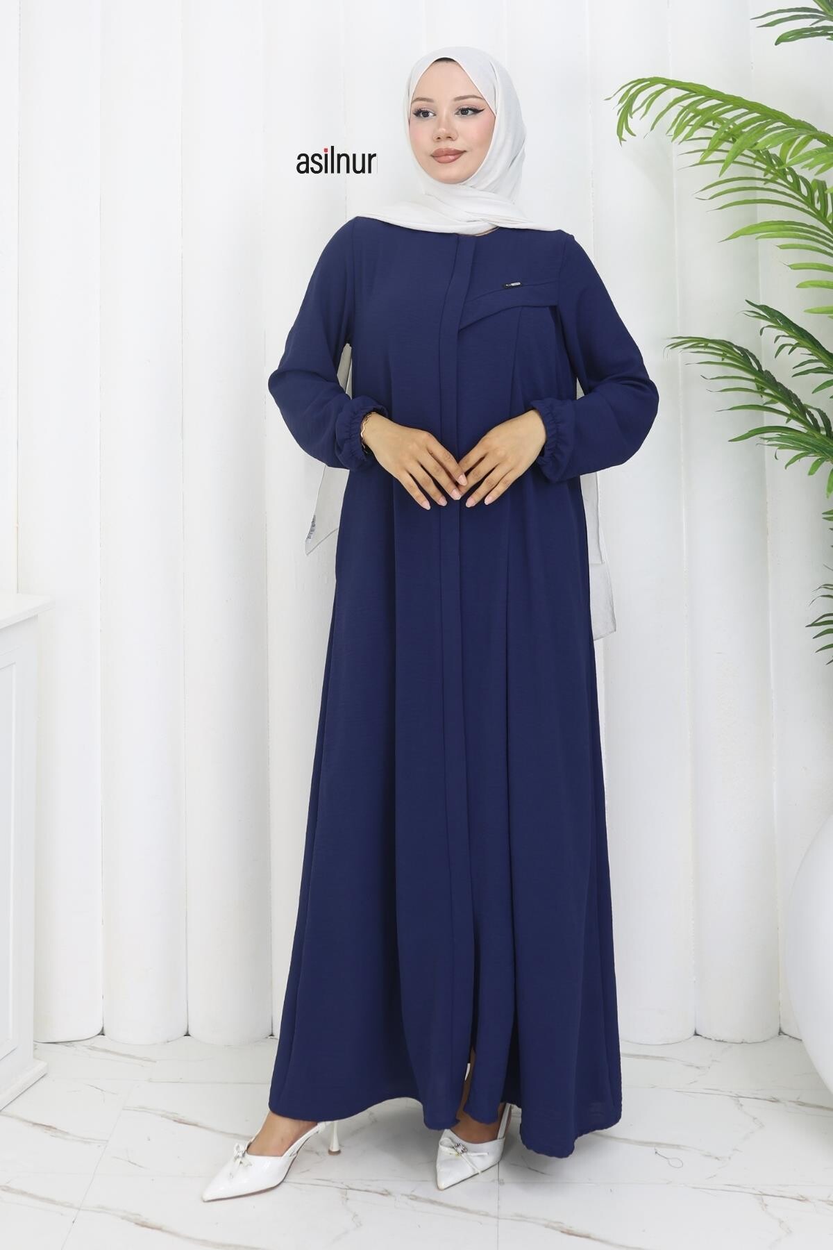 Dila Ayrobin Biyeli Ferace Lacivert - ASİLNUR
