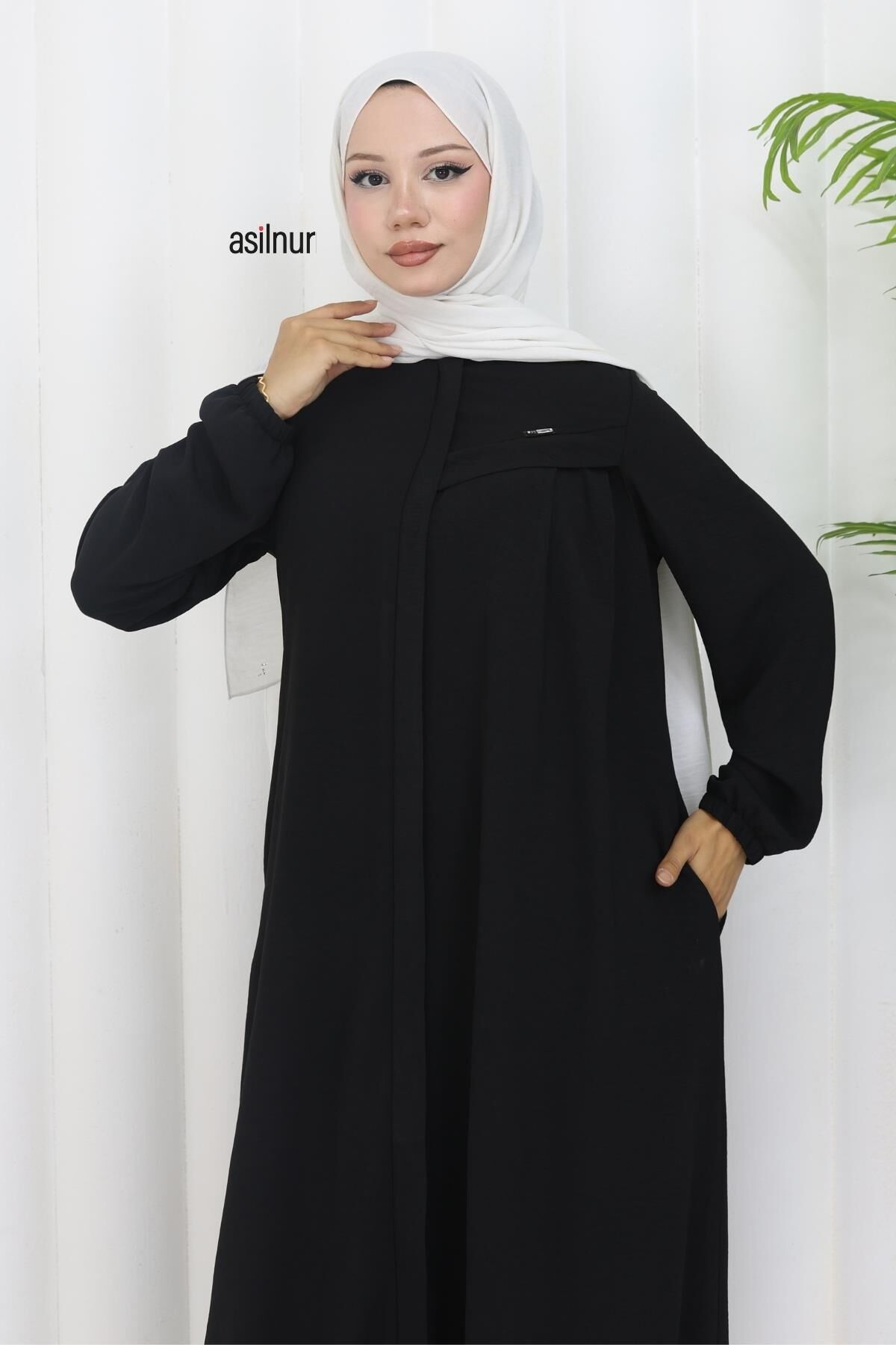 Dila Ayrobin Biyeli Ferace Siyah - 3