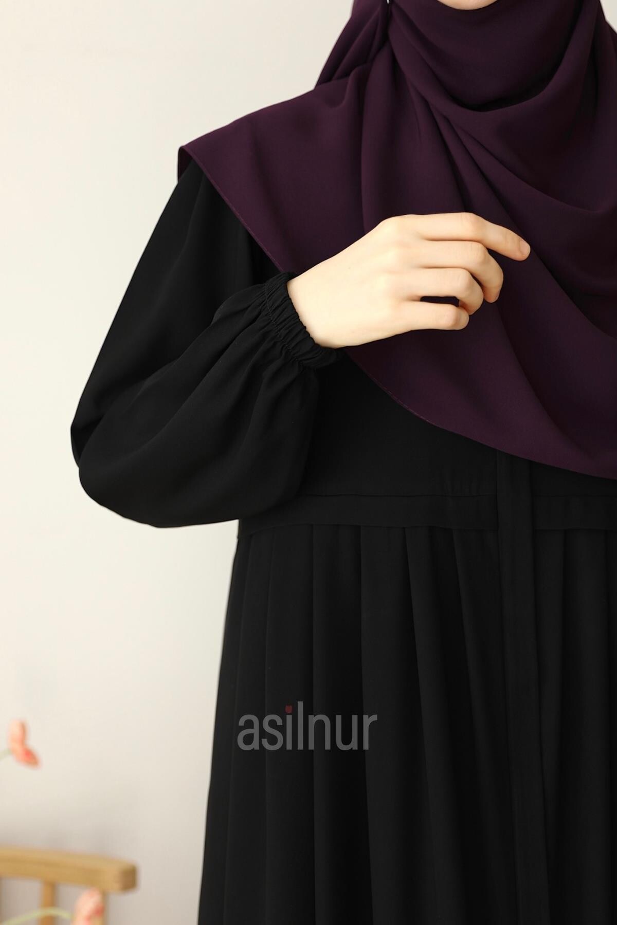 Ebrar Piliseli Ferace Siyah - 7