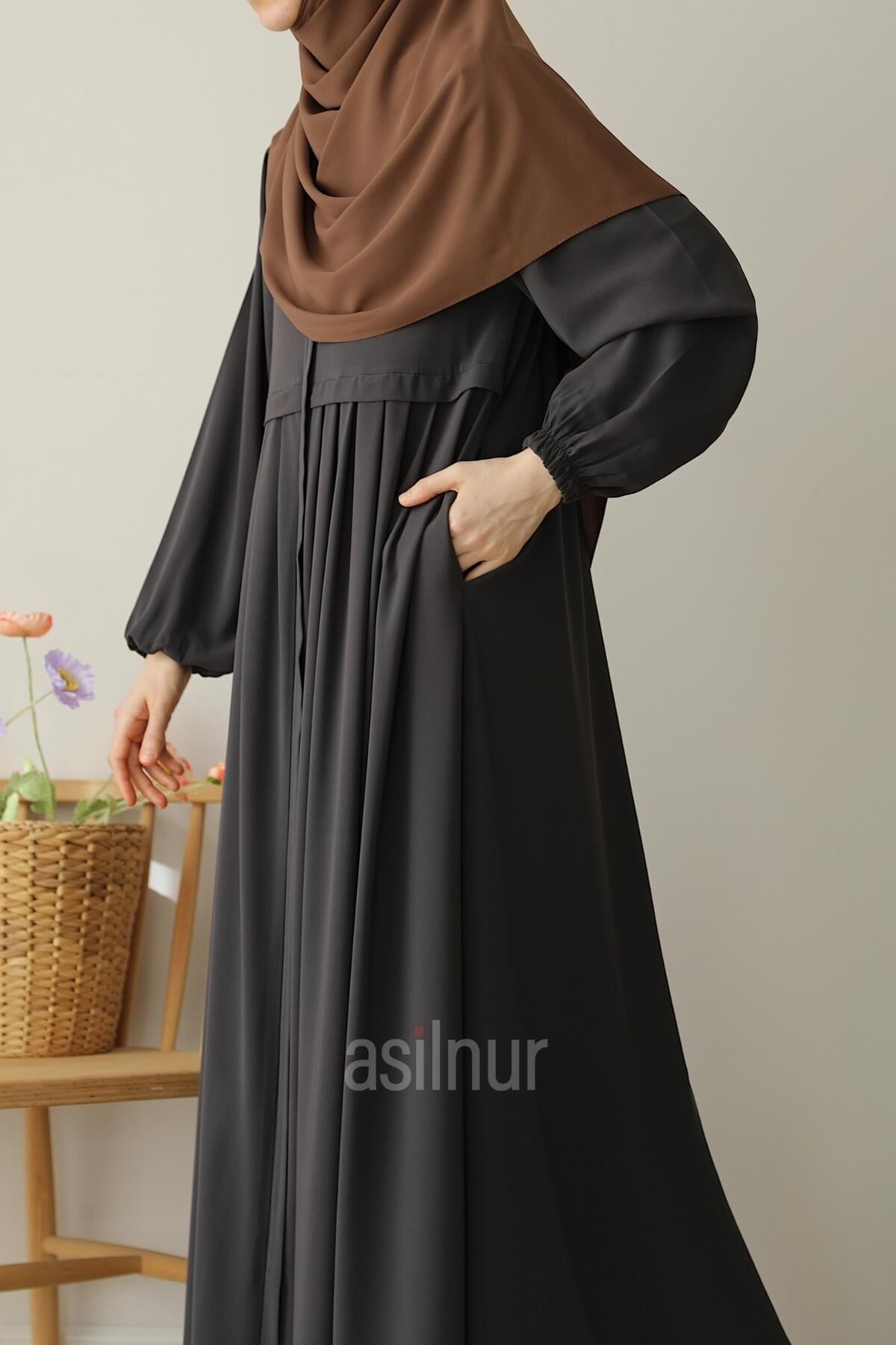 Ebrar Piliseli Ferace Füme - 7