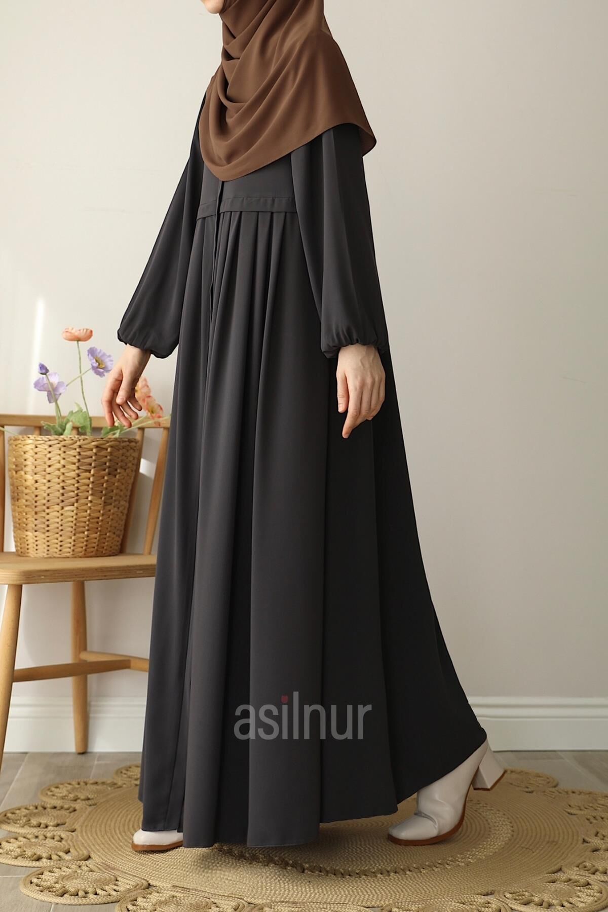 Ebrar Piliseli Ferace Füme - 1