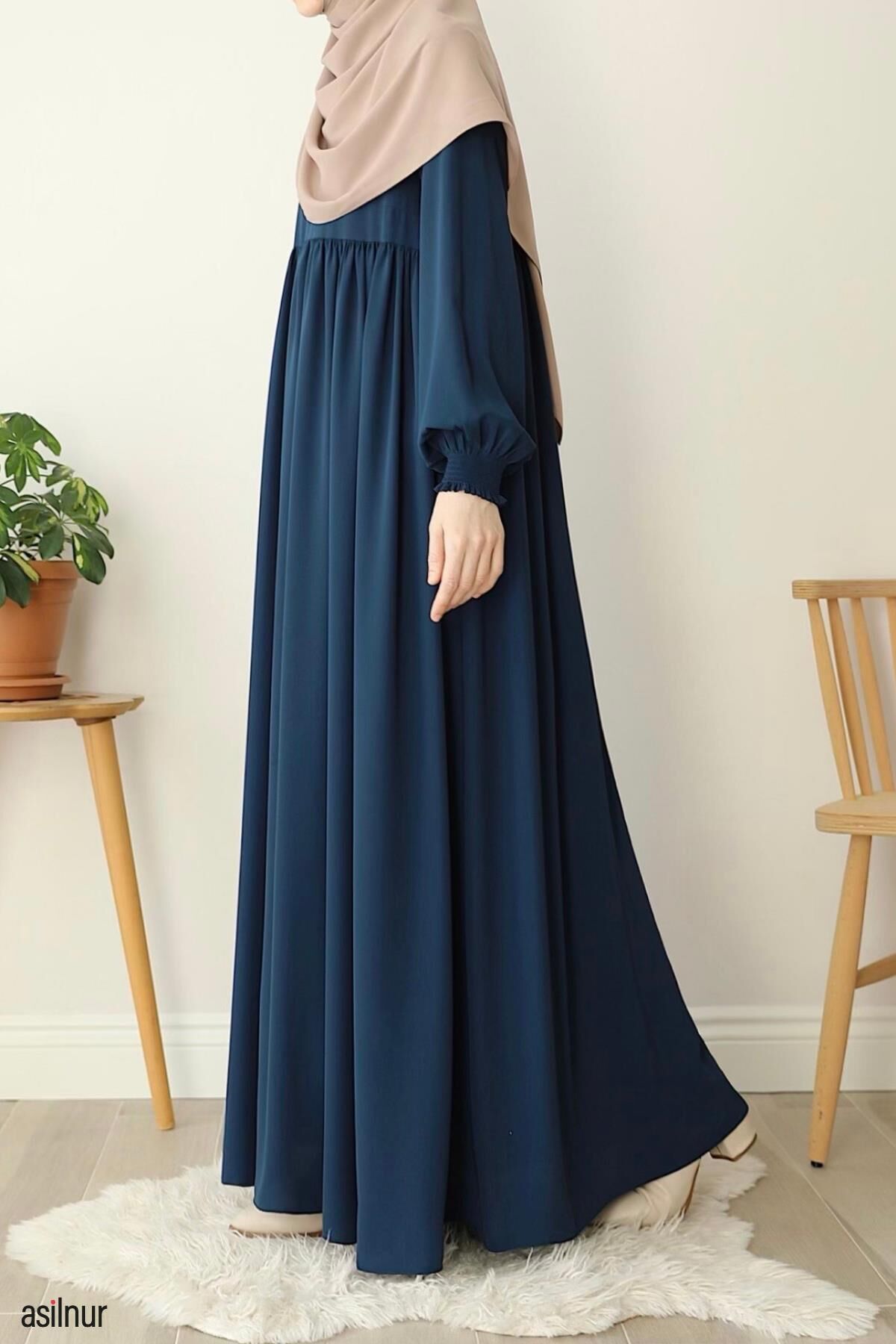 Eda Elbise Petrol Mavisi - 3