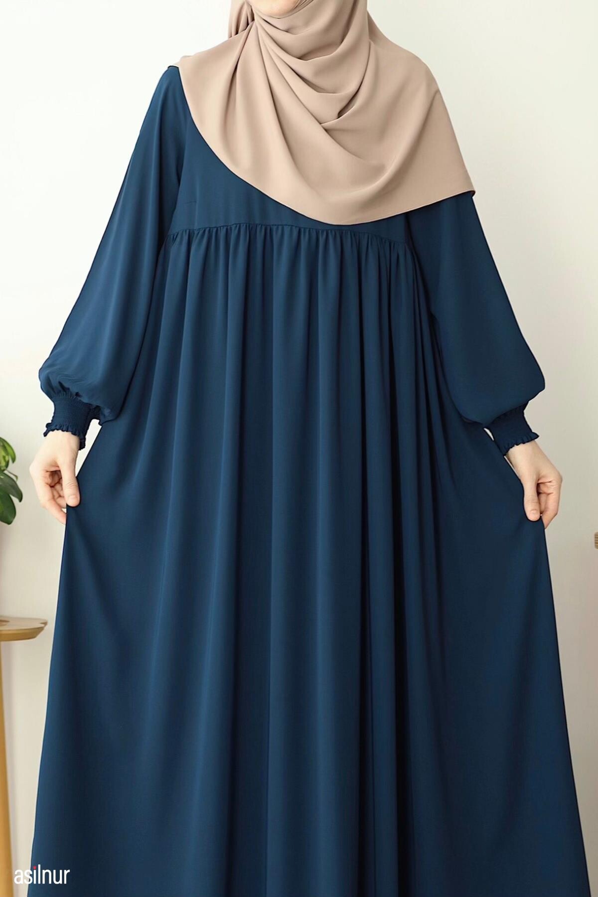 Eda Elbise Petrol Mavisi - 8