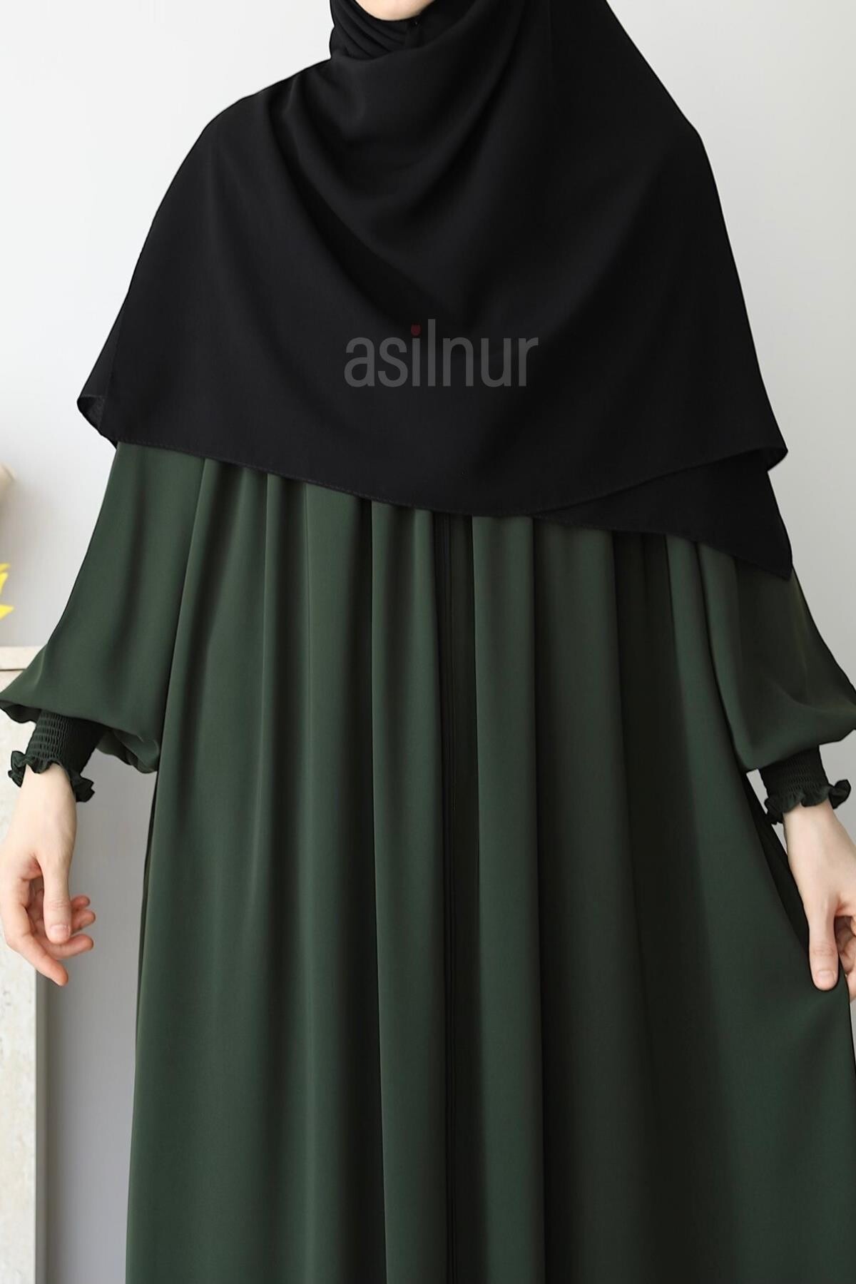 Elif Büyük Boy Eşarp 120x120 Siyah - 4