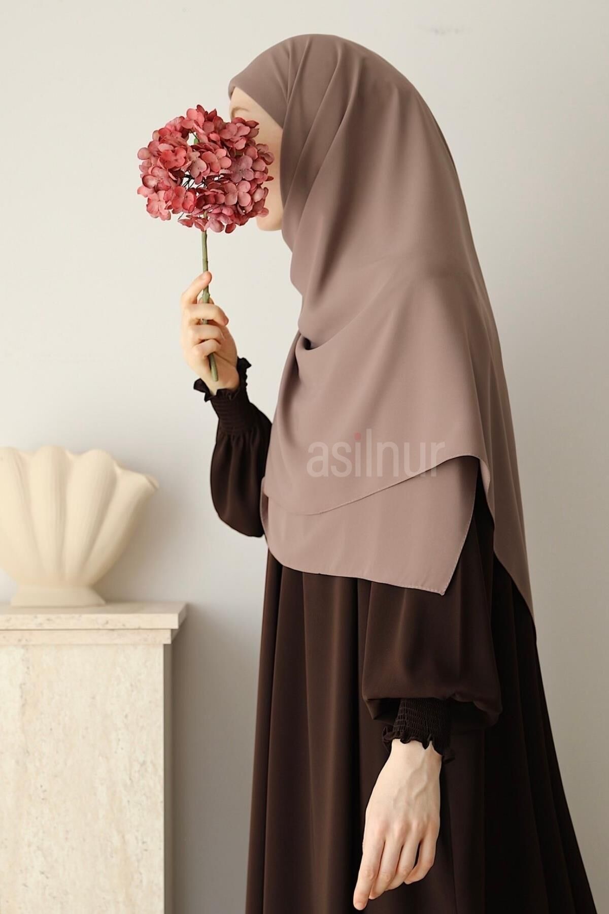 Elif Büyük Boy Eşarp 120x120 Vizon - 2