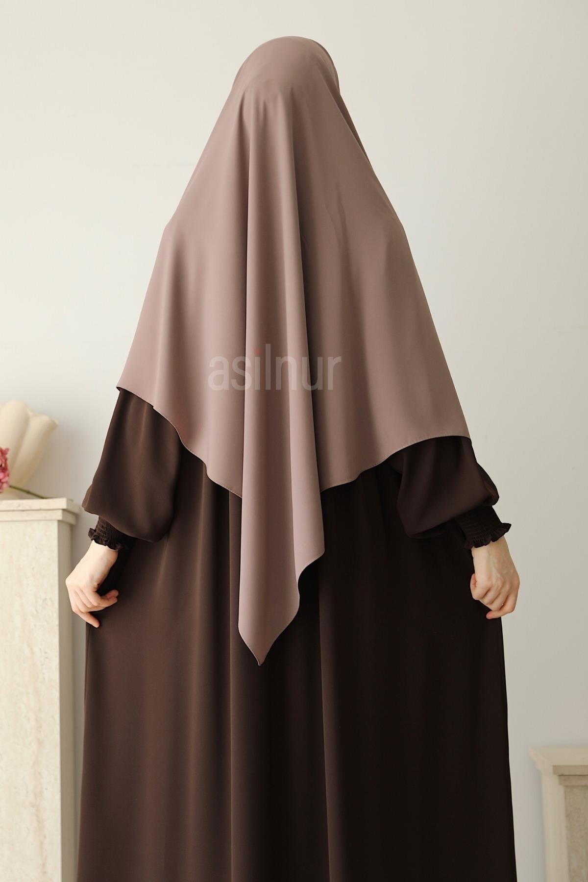 Elif Büyük Boy Eşarp 120x120 Vizon - 3