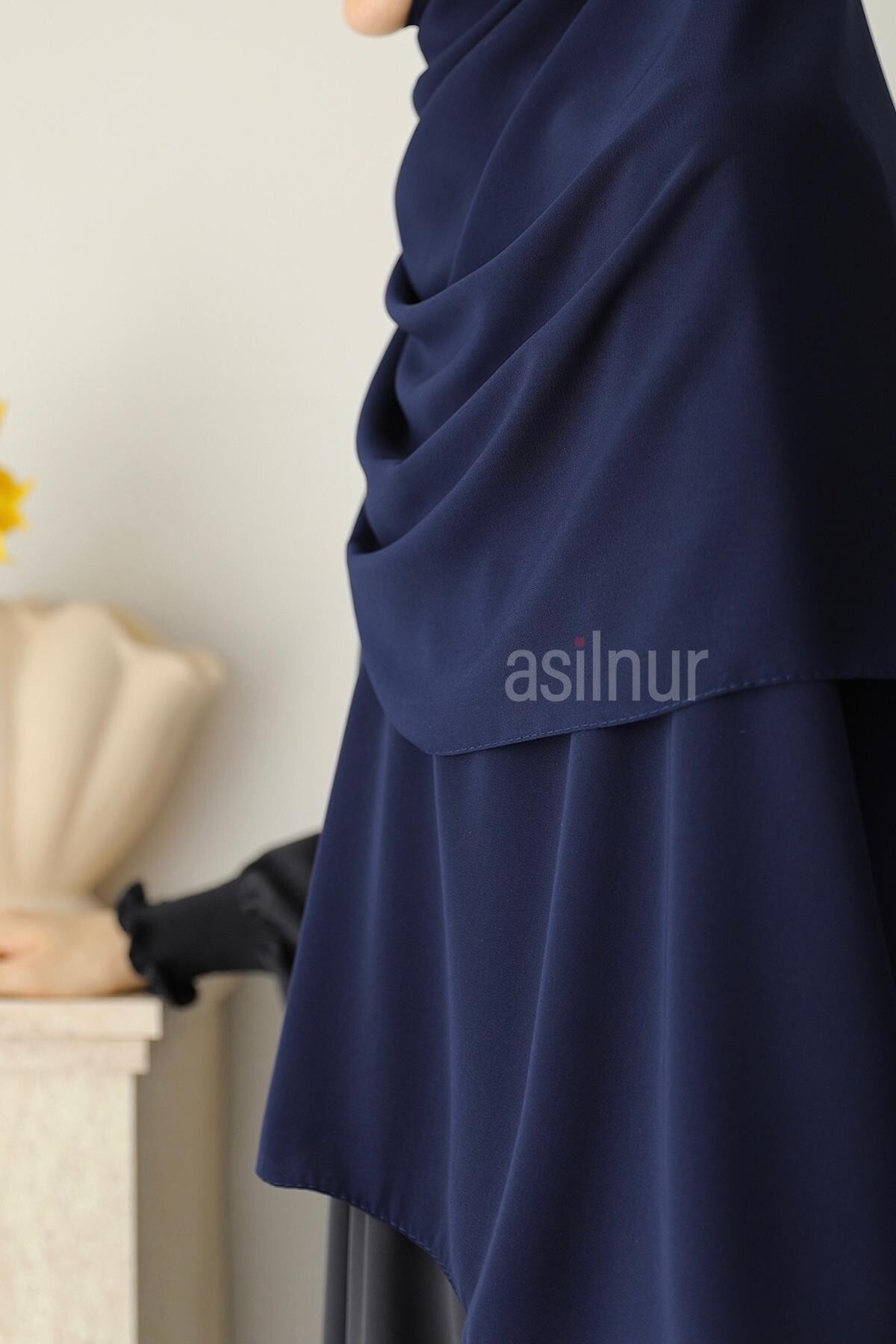 Elif Büyük Boy Şal 70x220 Lacivert - 2