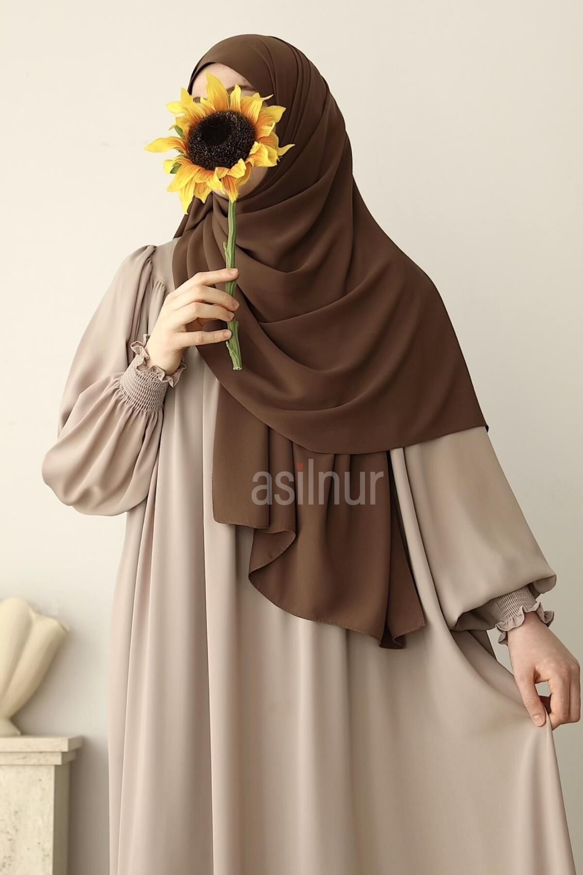 Elif Büyük Boy Şal 70x220 Camel - 1