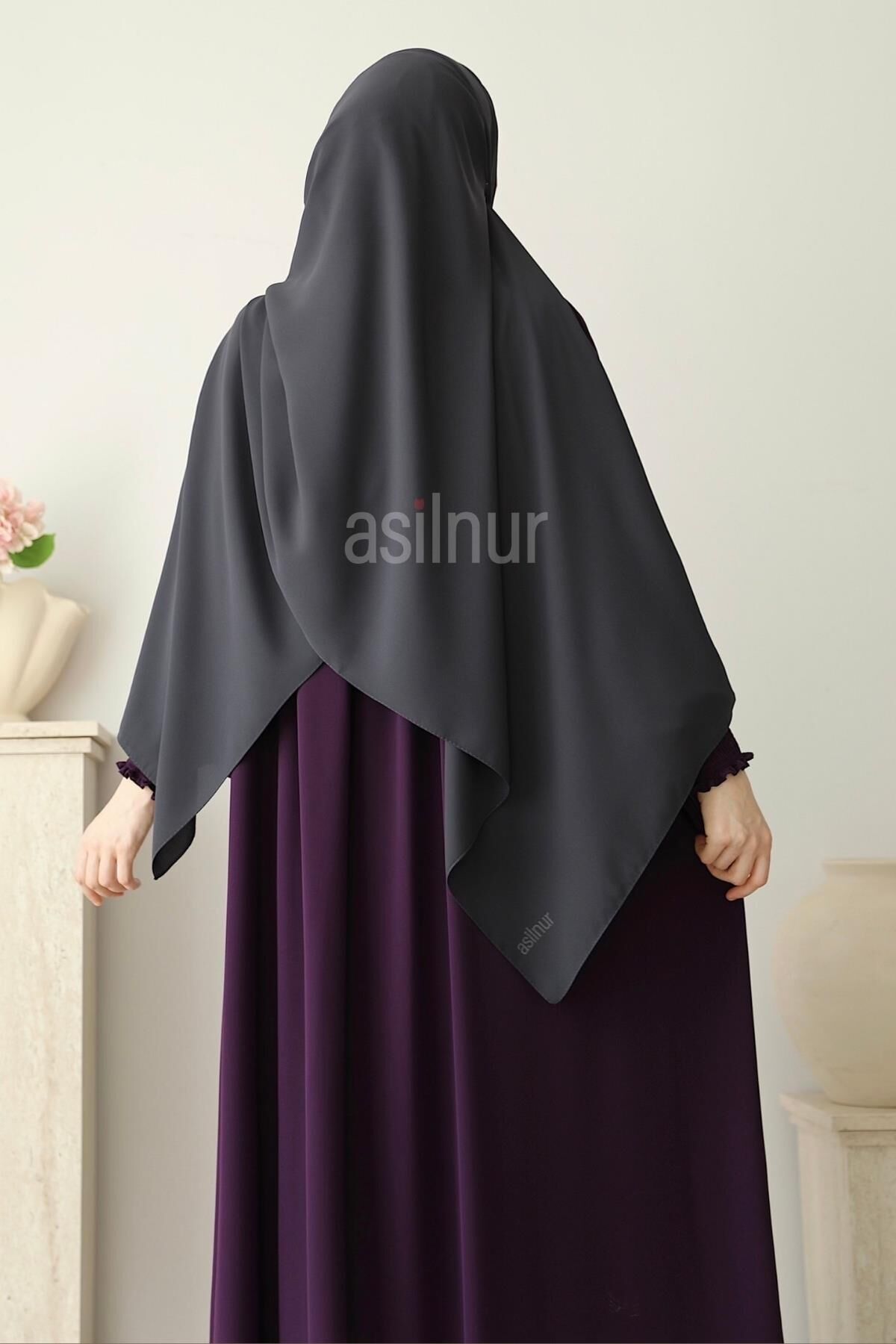 Elif Büyük Boy Şal 70x220 Füme - 4