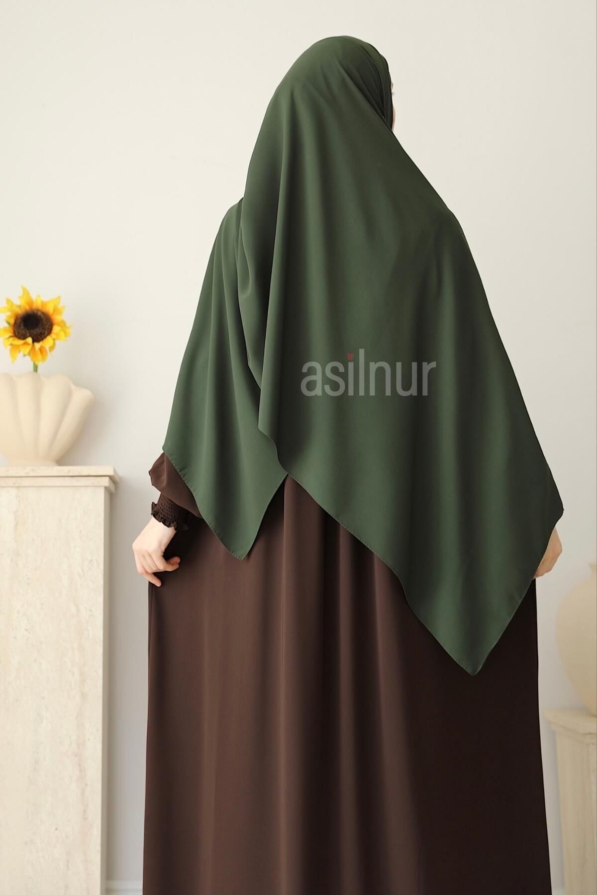 Elif Büyük Boy Şal 70x220 Haki - 4