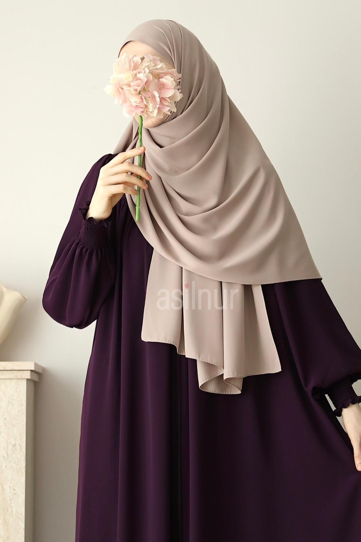 Elif Büyük Boy Şal 70x220 Taş - 1