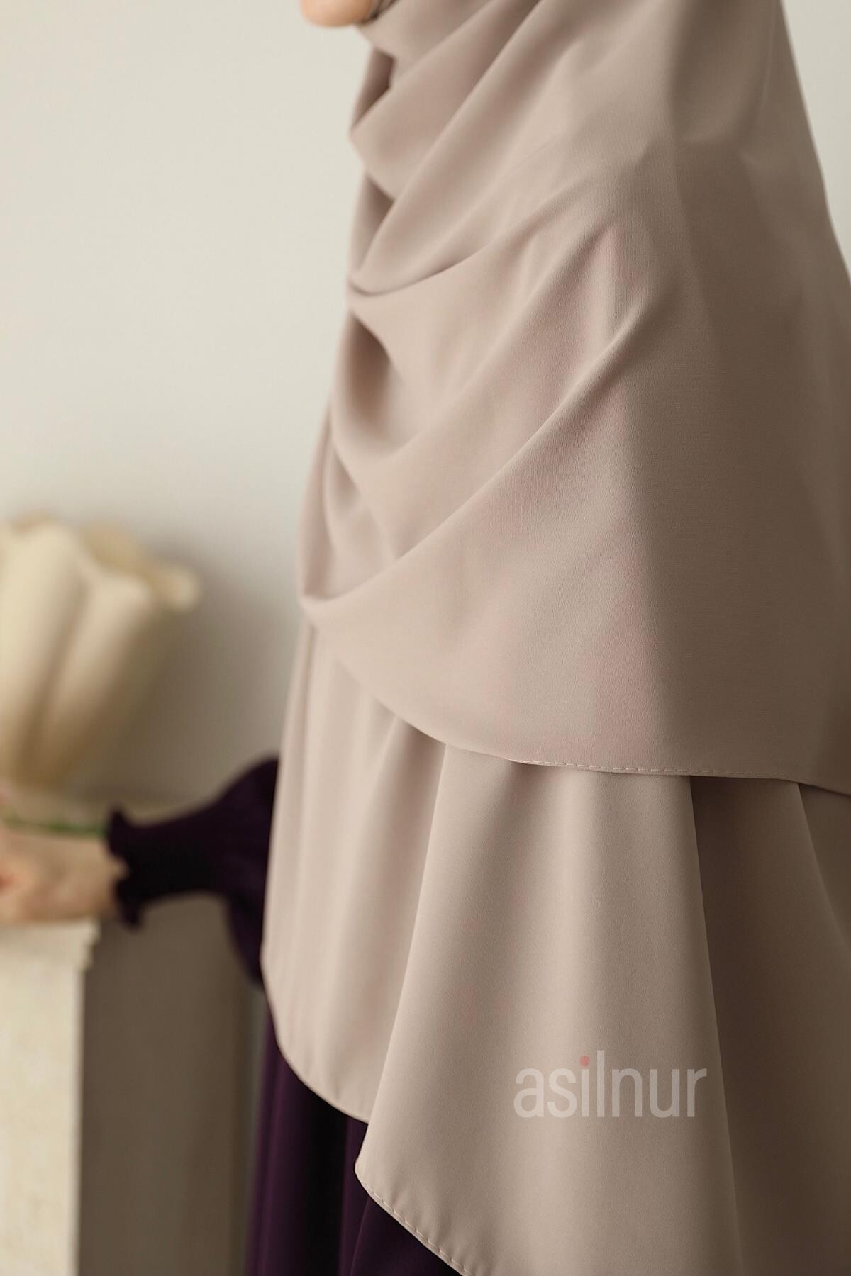 Elif Büyük Boy Şal 70x220 Taş - 3