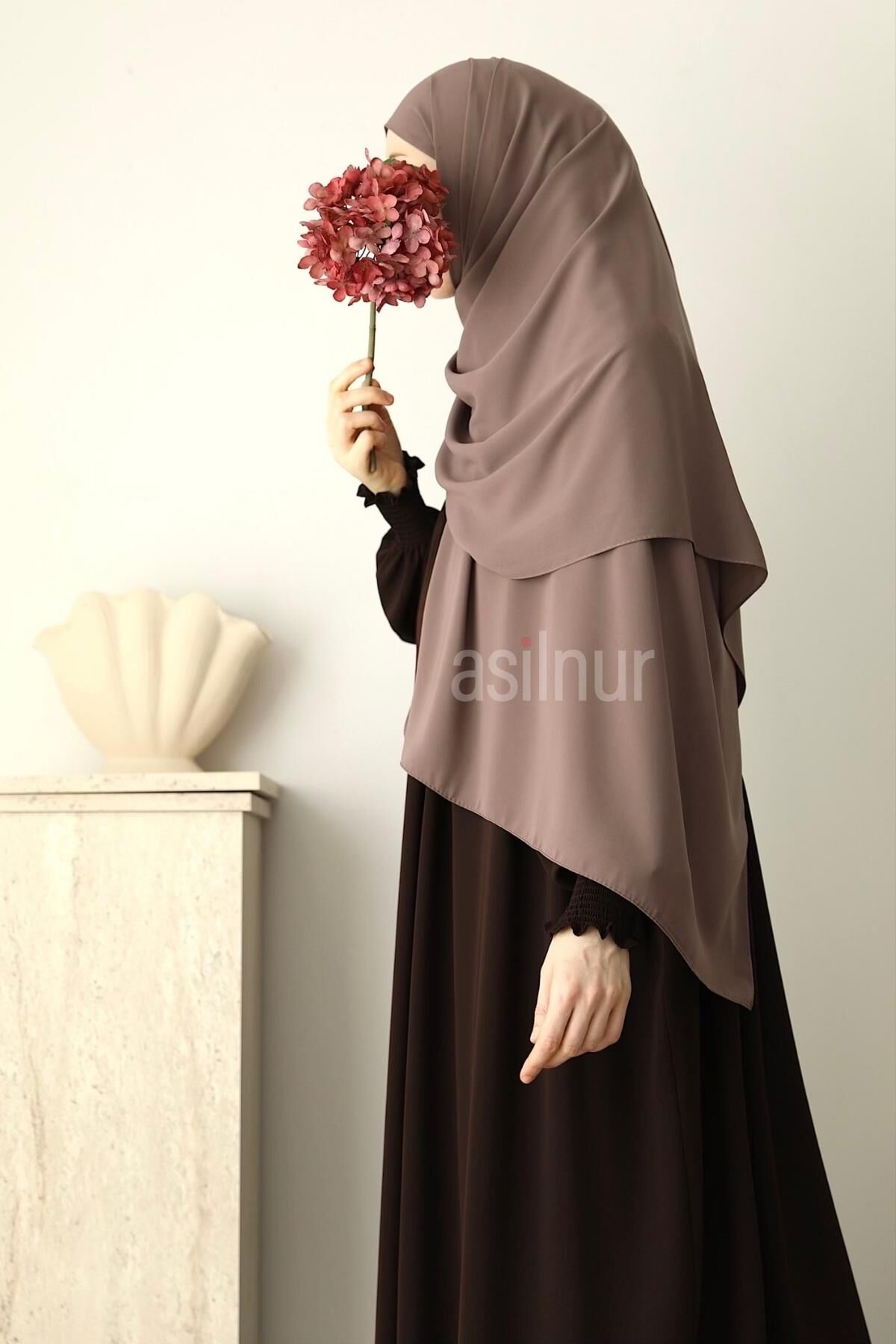 Elif Büyük Boy Şal 70x220 Vizon - 2