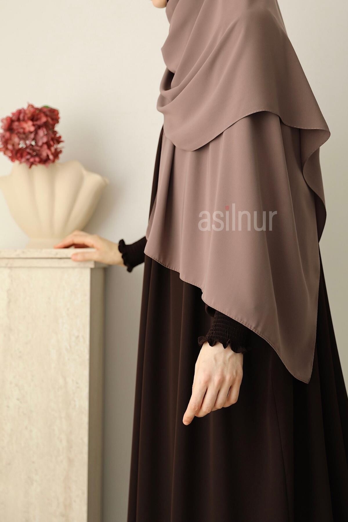 Elif Büyük Boy Şal 70x220 Vizon - 3