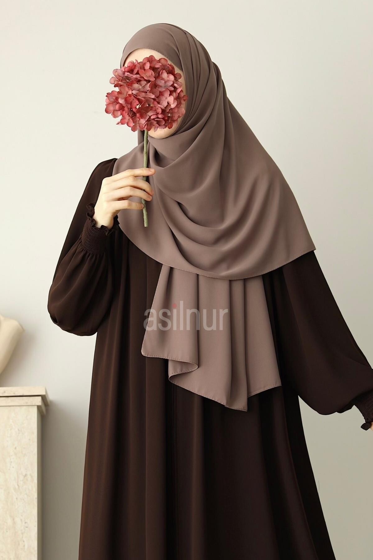 Elif Büyük Boy Şal 70x220 Vizon - ASİLNUR