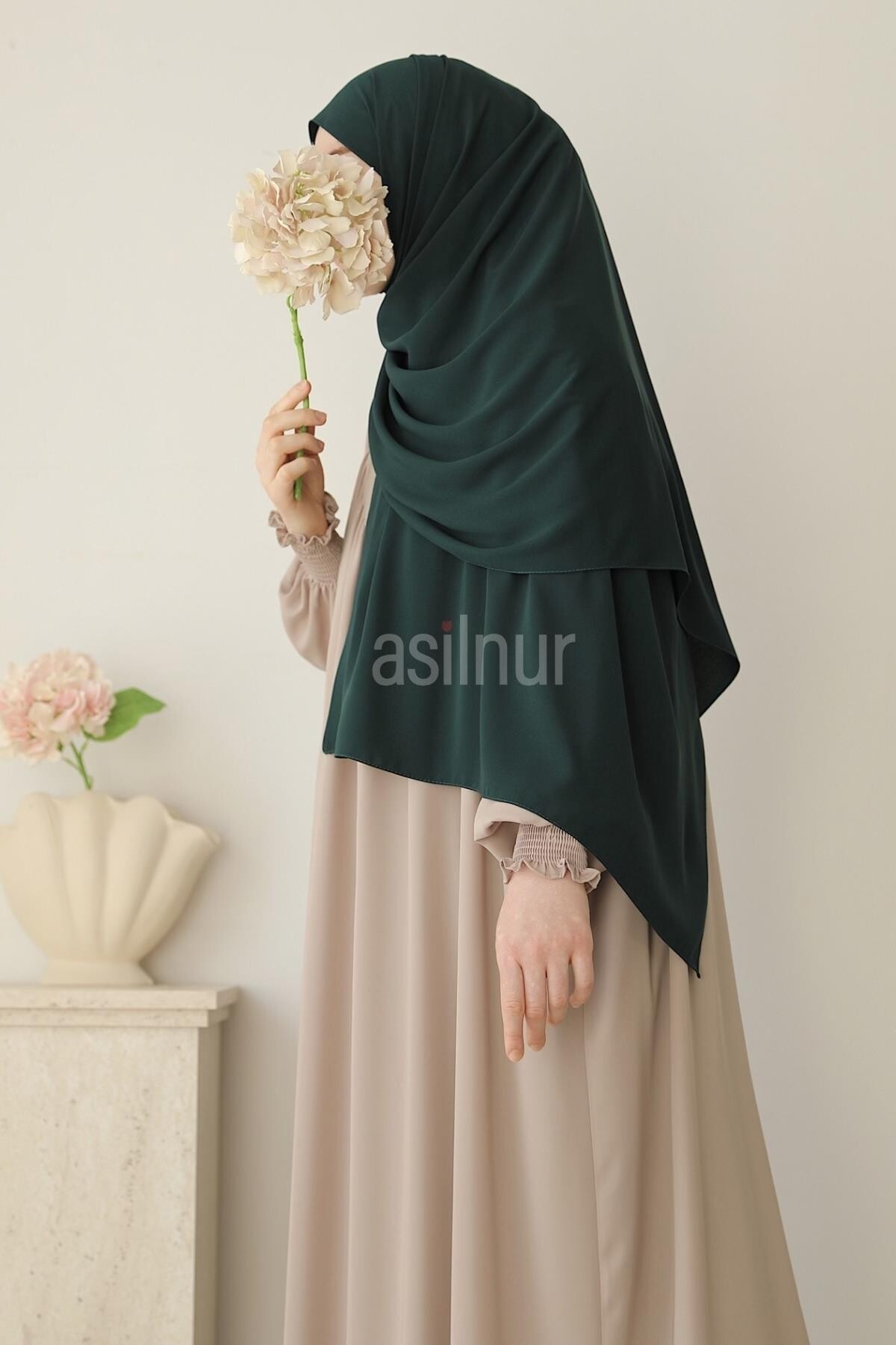 Elif Büyük Boy Şal 70x220 Zümrüt Yeşili - 2