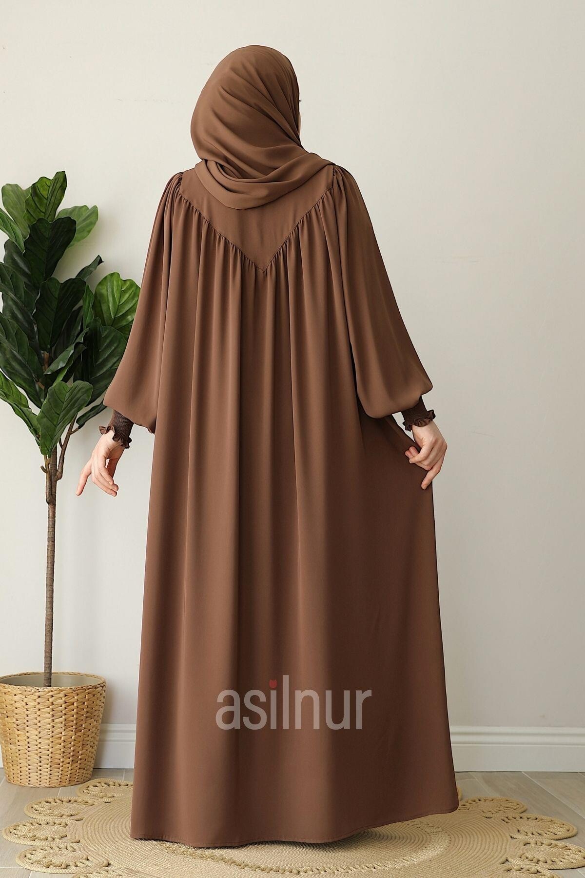 Elif Ferace Şal Hediyeli Takım Camel - 4