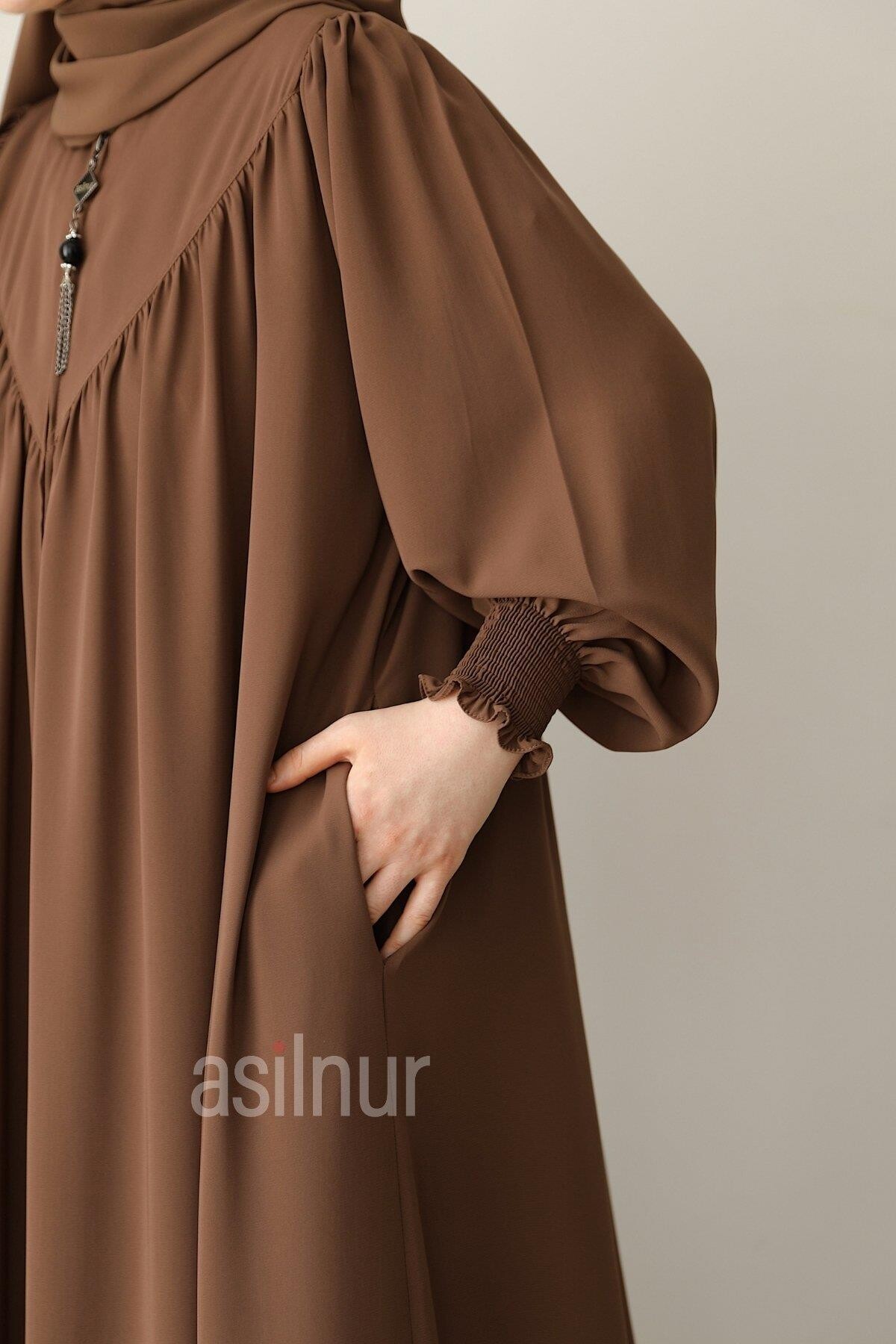 Elif Ferace Şal Hediyeli Takım Camel - 5