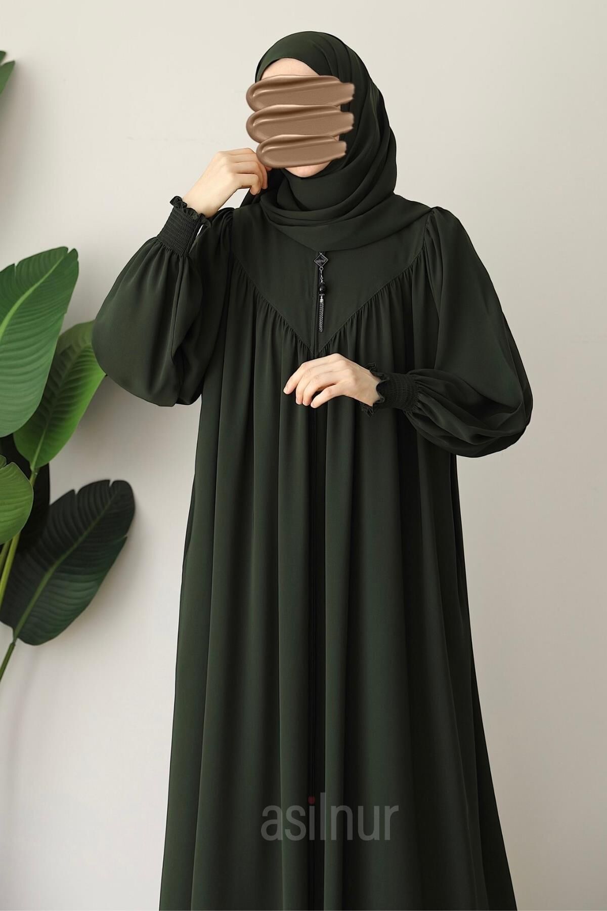 Elif Ferace Şal Hediyeli Takım Haki - 7