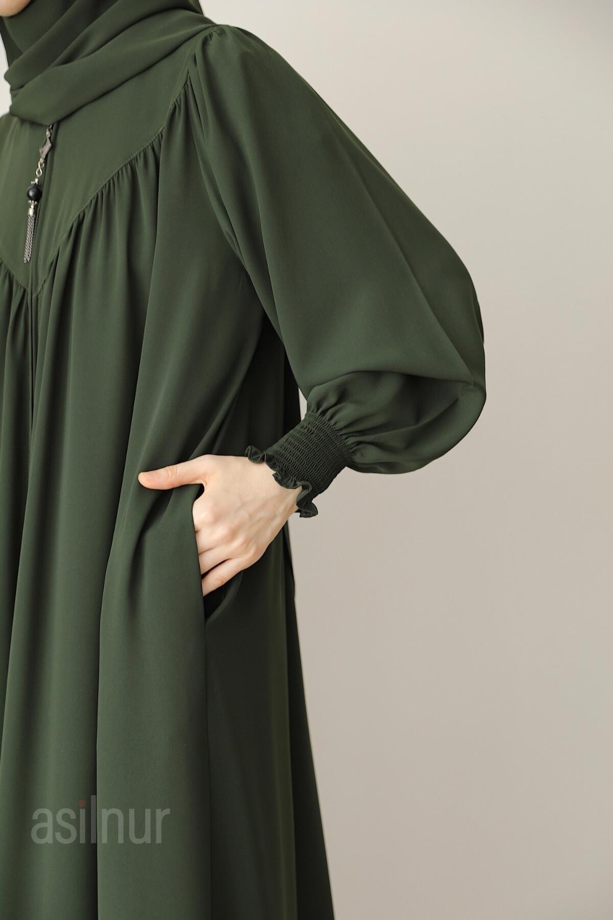 Elif Ferace Şal Hediyeli Takım Haki - 6