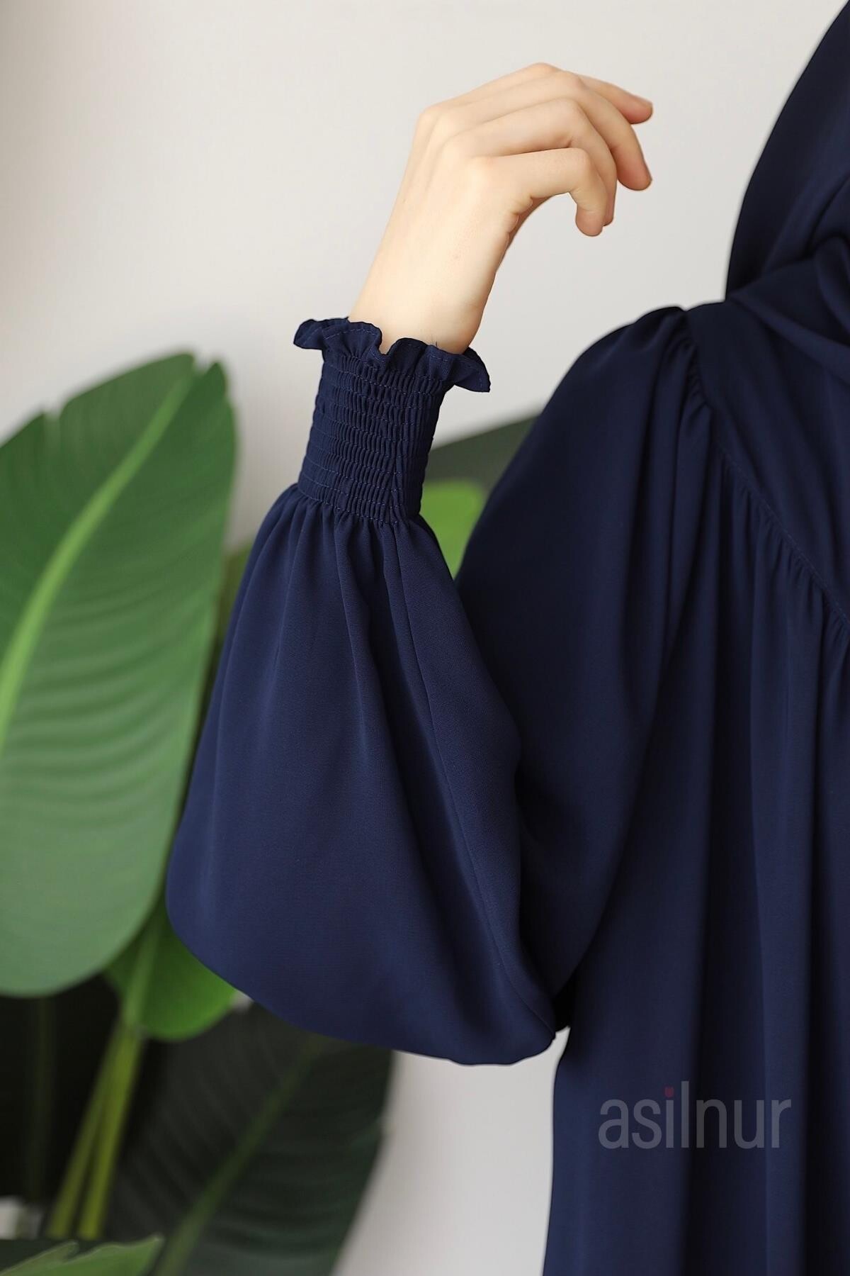 Elif Ferace Şal Hediyeli Takım Lacivert - 5