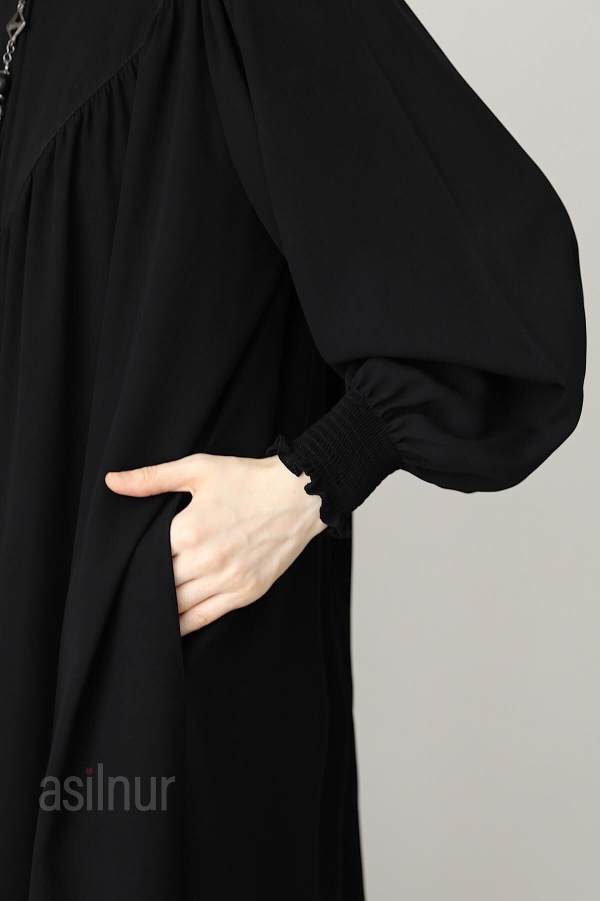 Elif Ferace Şal Hediyeli Takım Siyah - 6