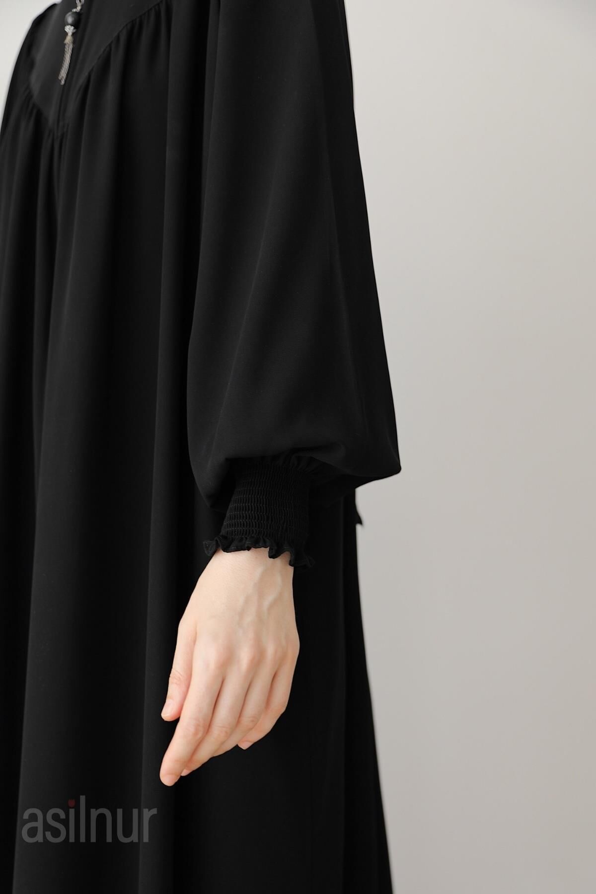 Elif Ferace Şal Hediyeli Takım Siyah - 7