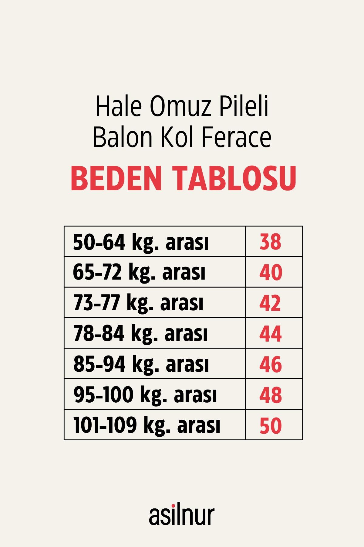 Hale Omuz Pileli Balon Kol Ferace Kahverengi - 2