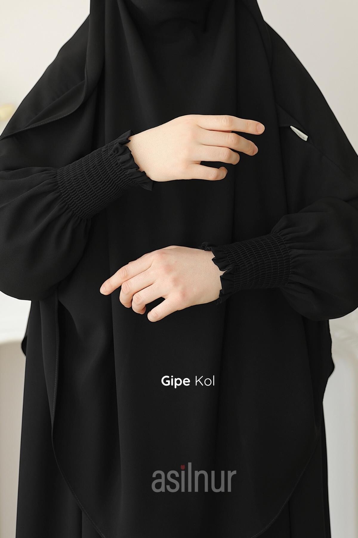  Hira Gölgeli Sufle Ferace Takım Siyah - 2