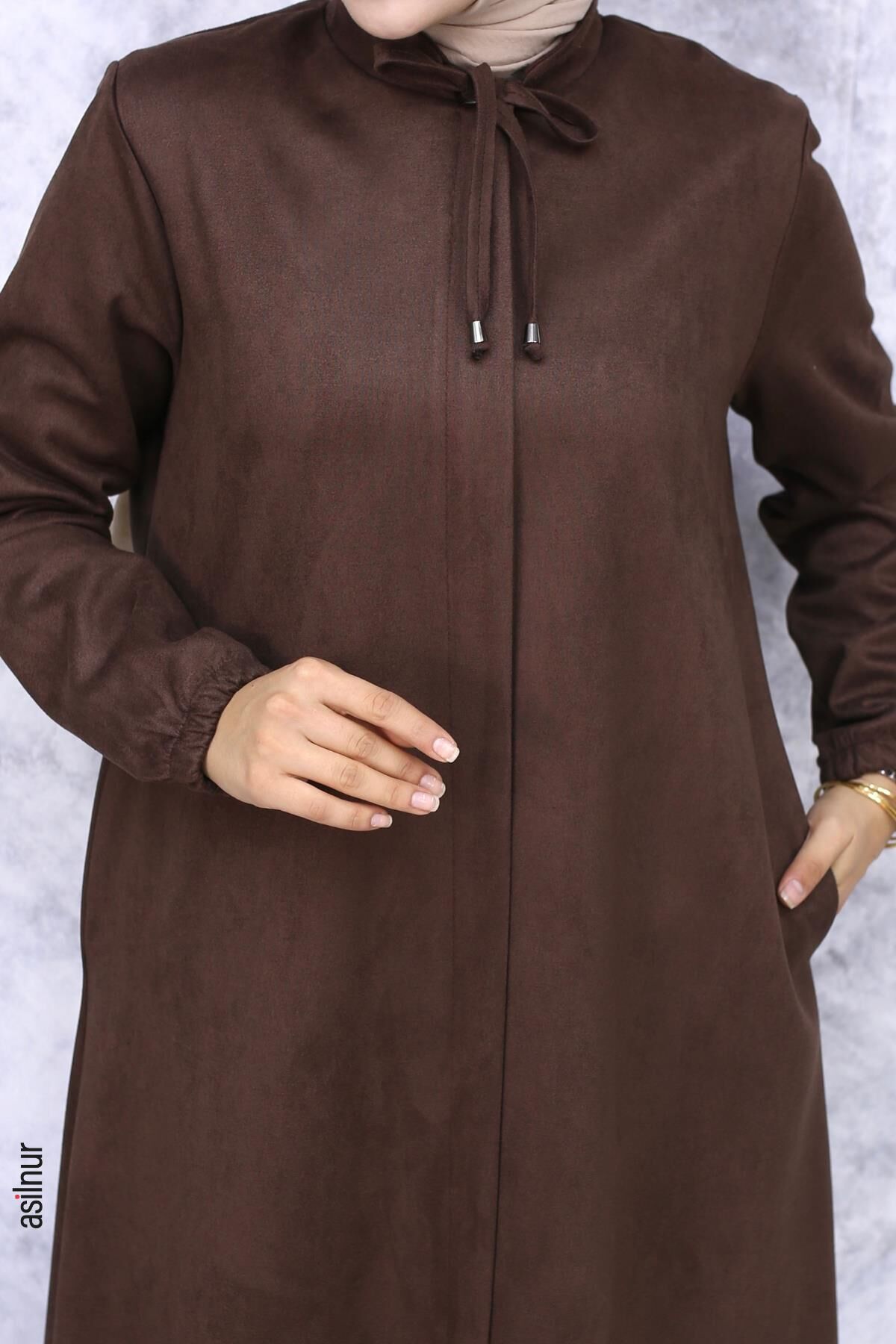 Hüma Süet Mevlana Ferace Kahverengi - 5