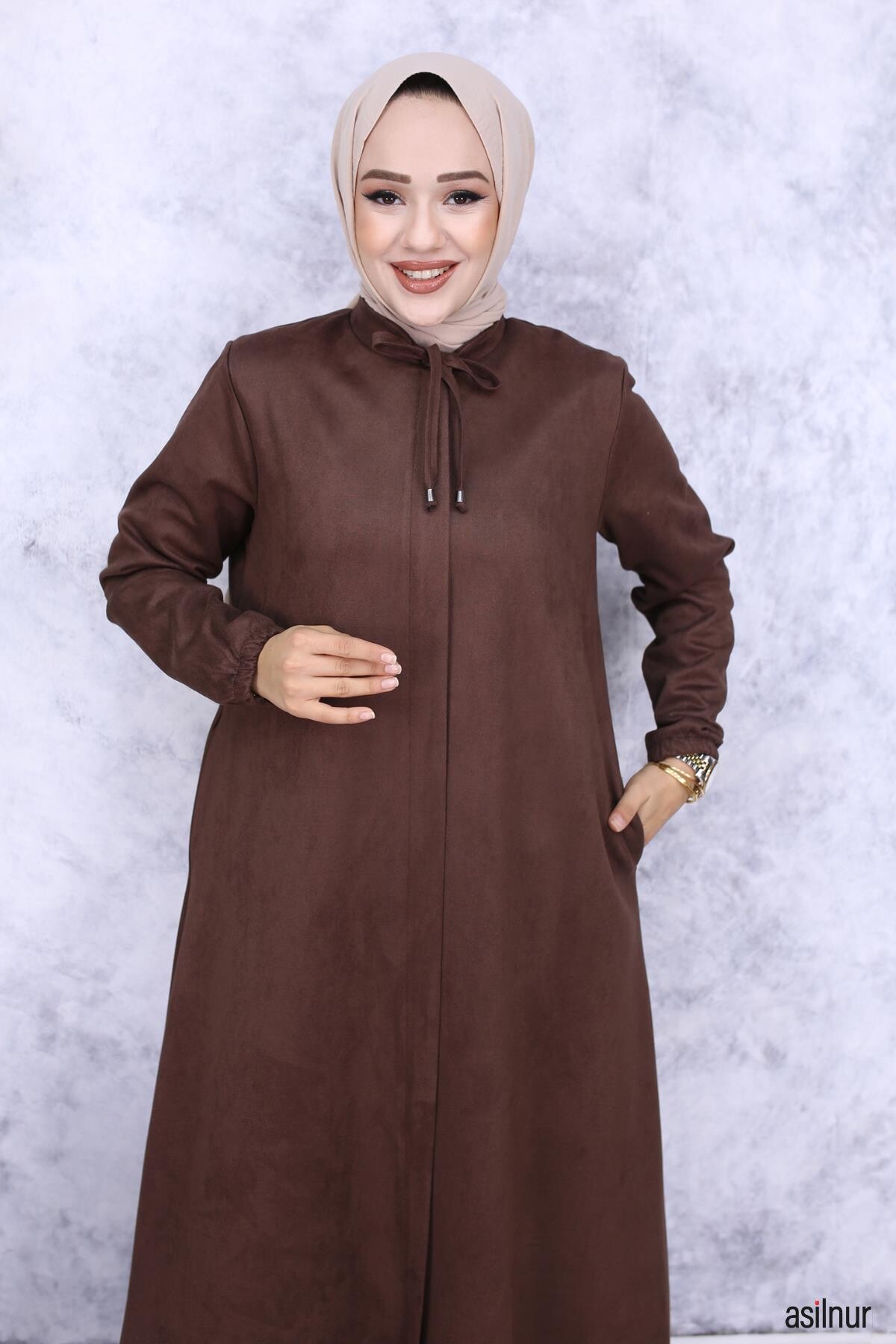 Hüma Süet Mevlana Ferace Kahverengi - 7