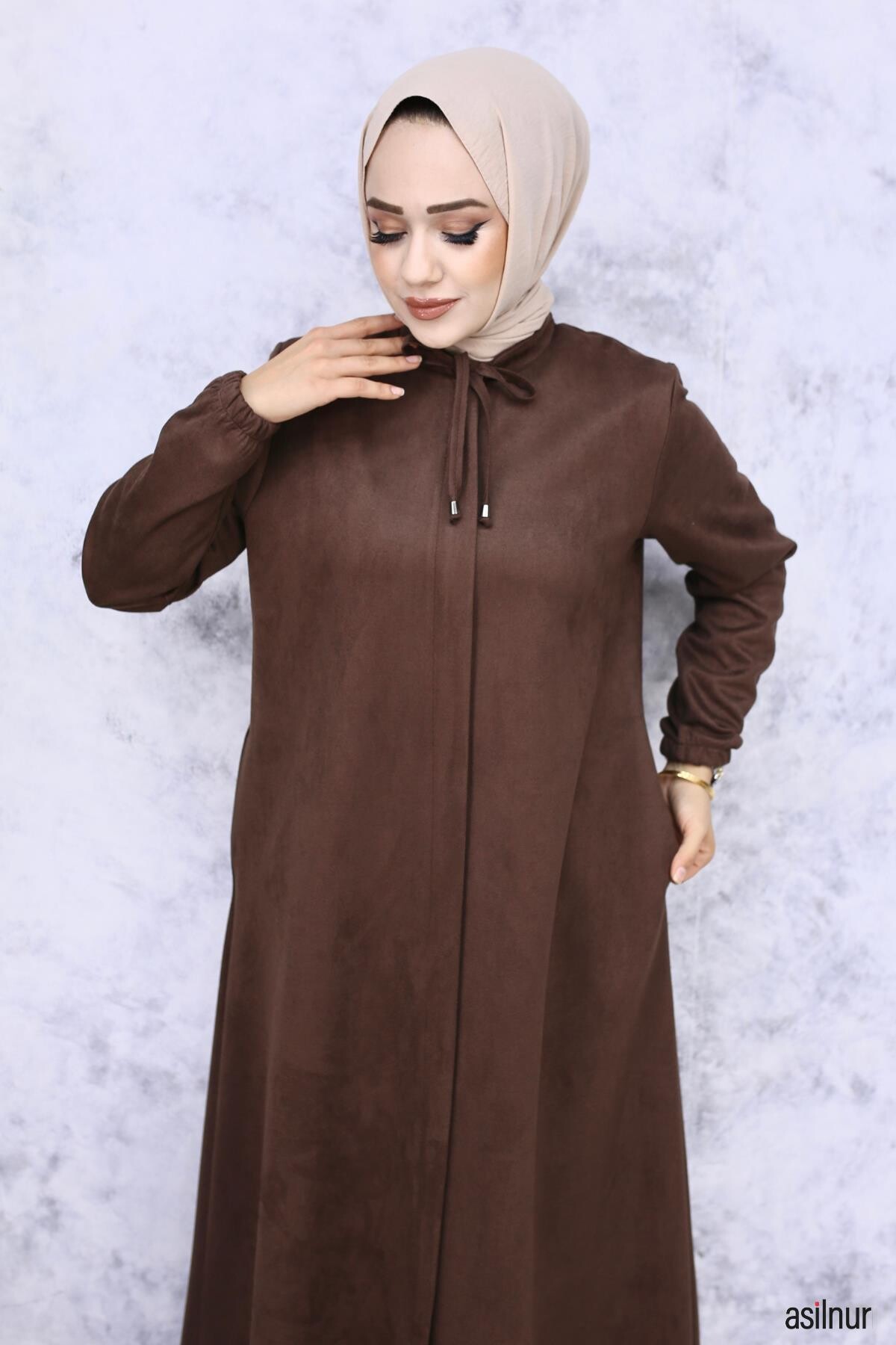 Hüma Süet Mevlana Ferace Kahverengi - 4