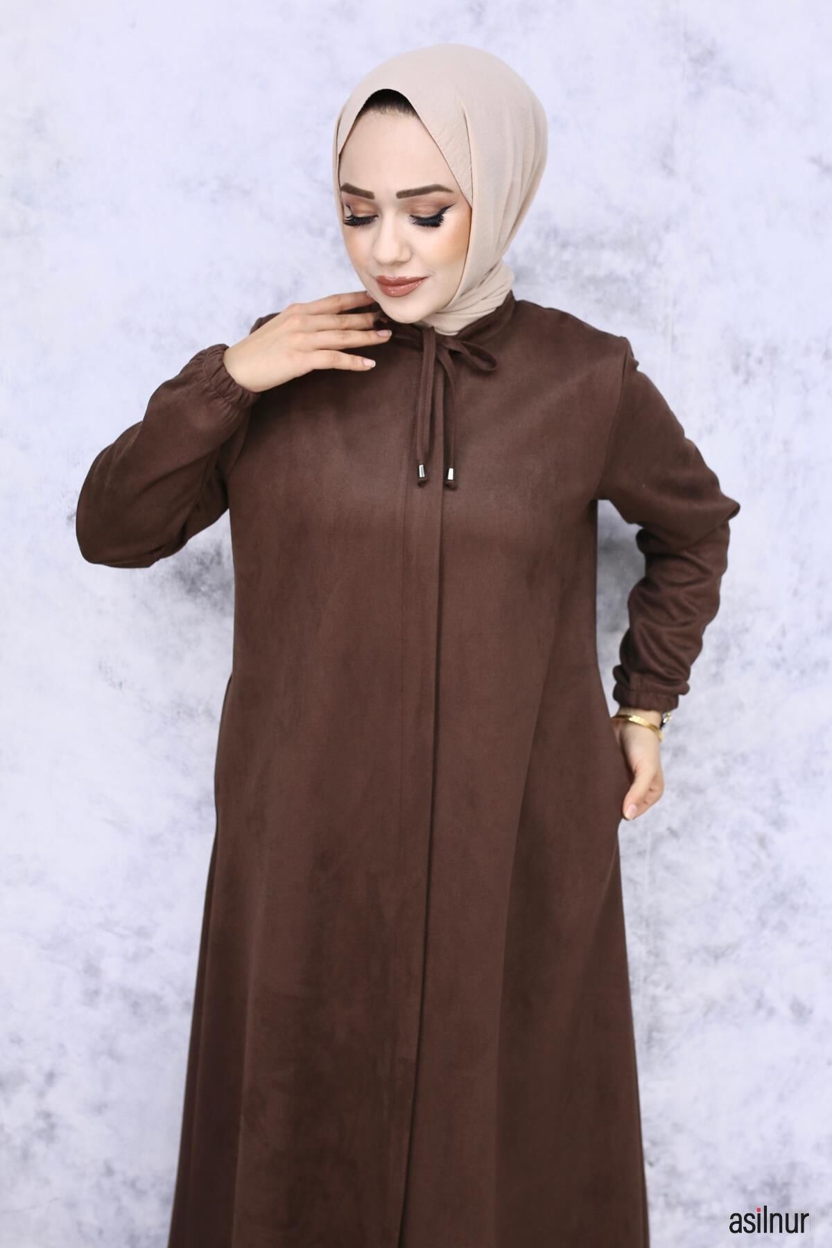 Hüma Süet Mevlana Ferace Kahverengi - 4