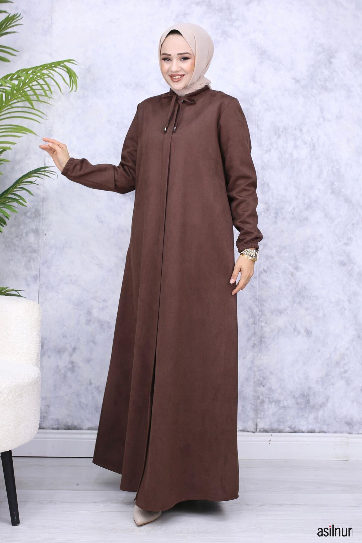 Hüma Süet Mevlana Ferace Kahverengi - 3