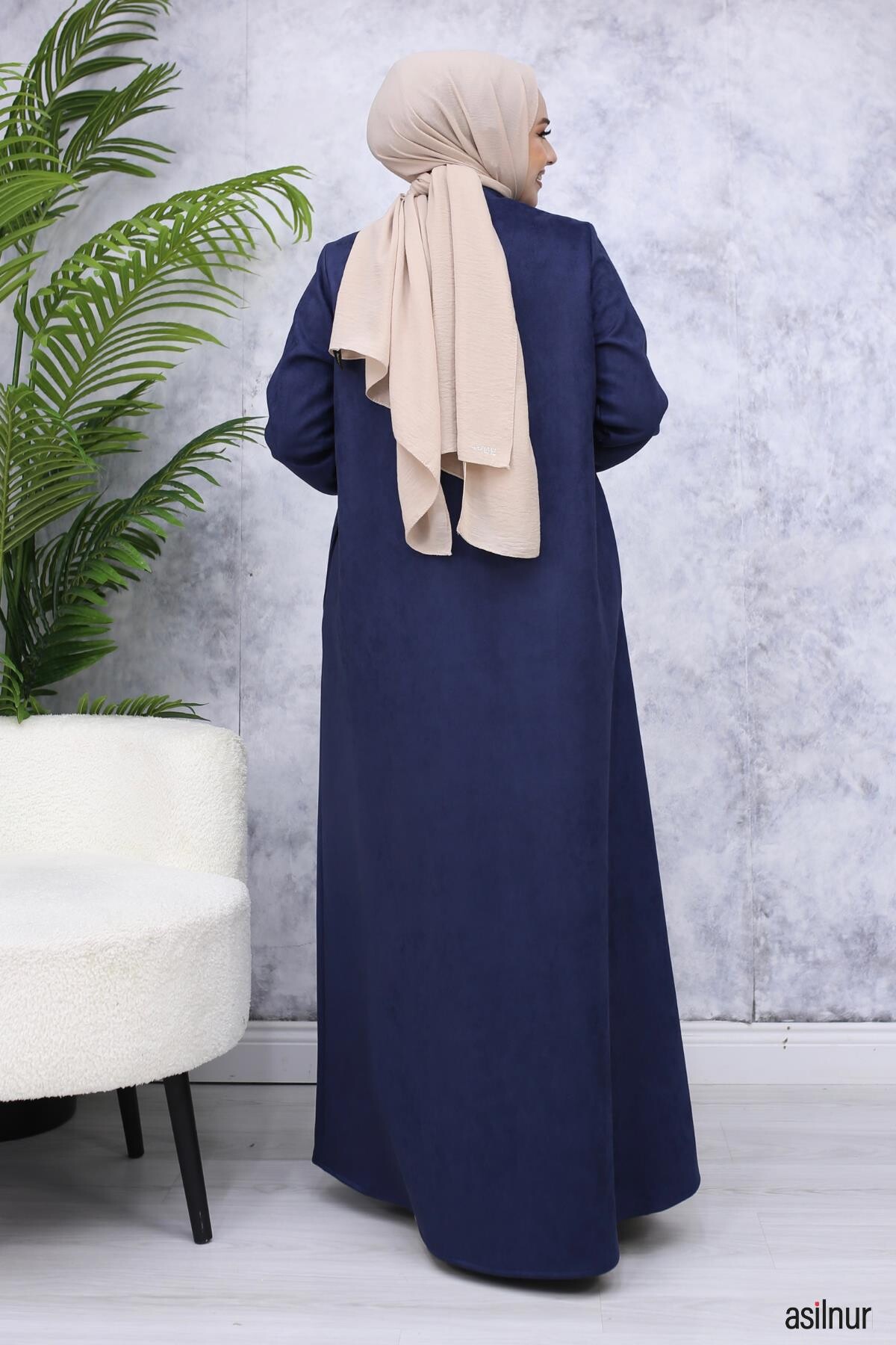 Hüma Süet Mevlana Ferace Lacivert - 6