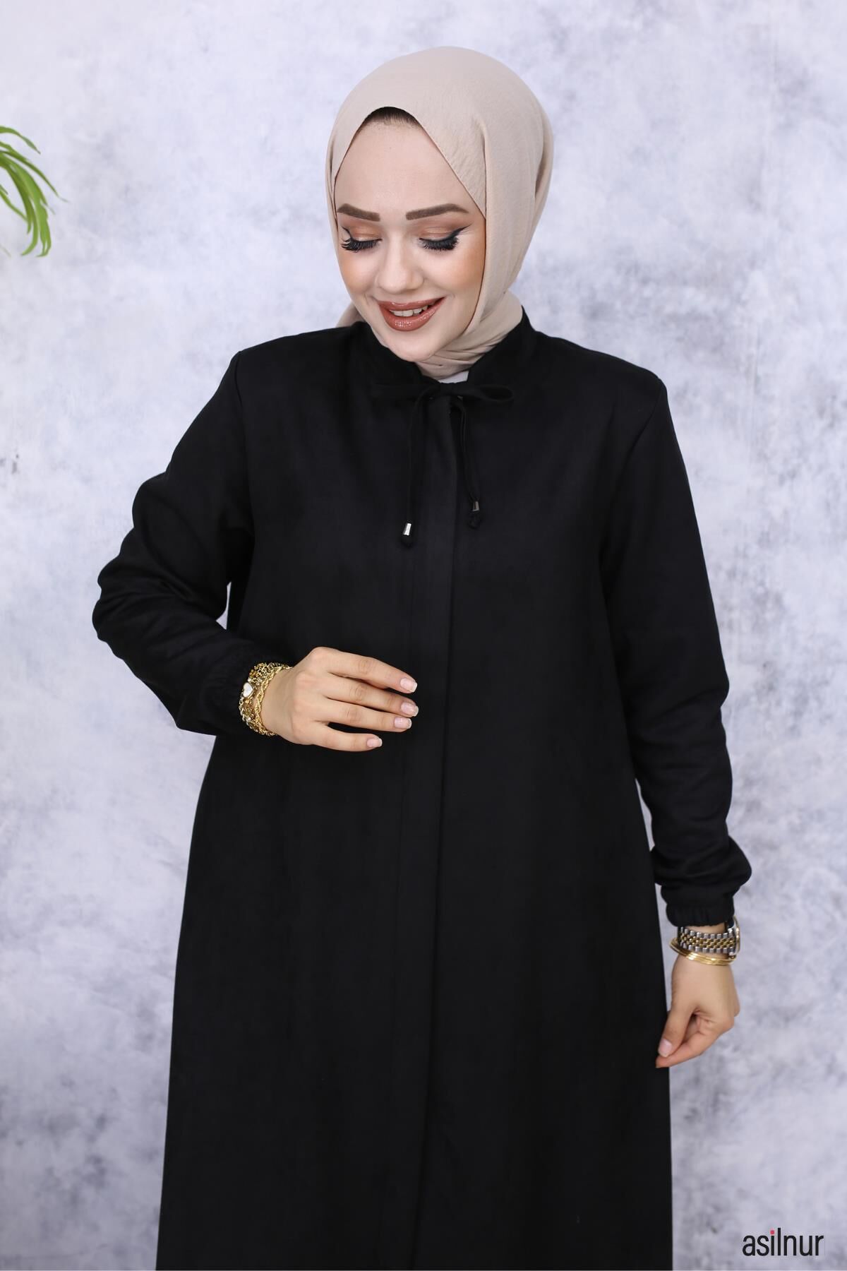 Hüma Süet Mevlana Ferace Siyah - 4