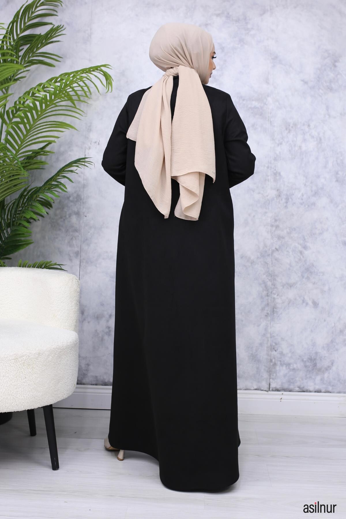 Hüma Süet Mevlana Ferace Siyah - 5