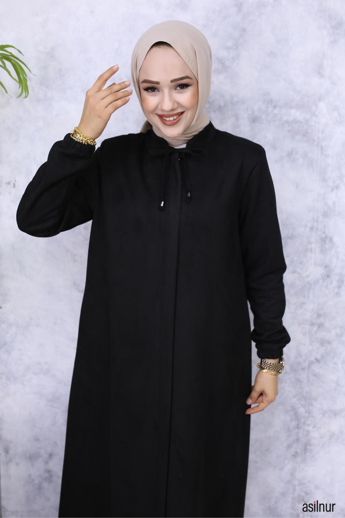 Hüma Süet Mevlana Ferace Siyah - 7