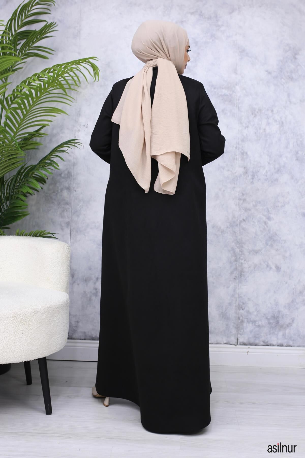 Hüma Süet Mevlana Ferace Siyah - 5