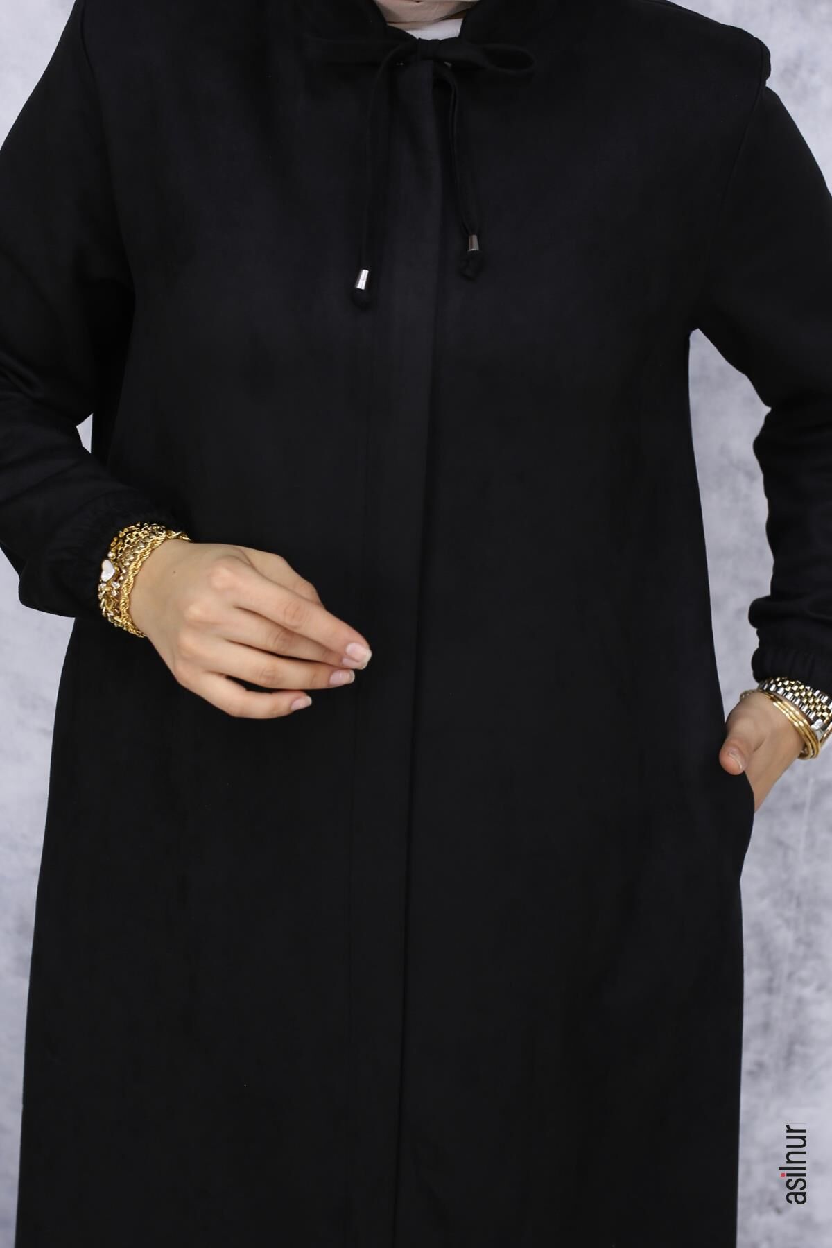 Hüma Süet Mevlana Ferace Siyah - 6