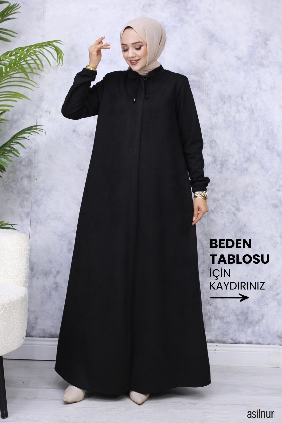 Hüma Süet Mevlana Ferace Siyah 