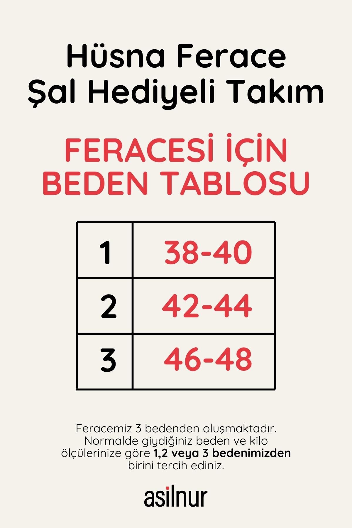 Hüsna Balon Kol Ferace Şal Hediyeli Takım Siyah - 2